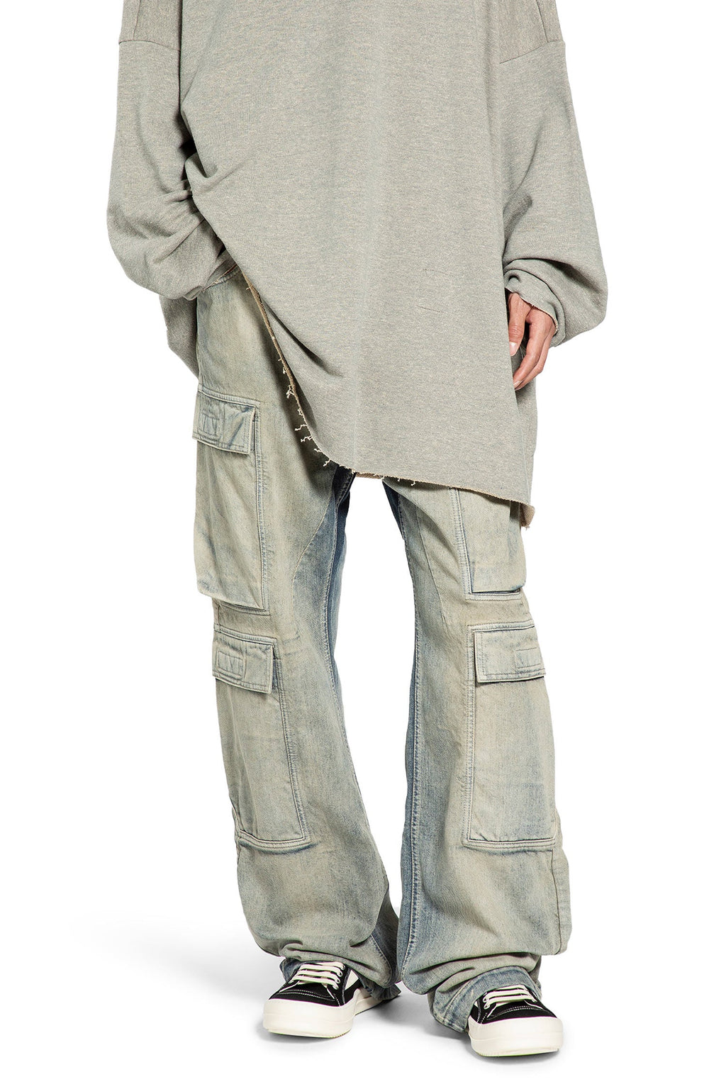 Double Cargo Jeans Rick owens оригінал – Купити в Україні – боковий вид