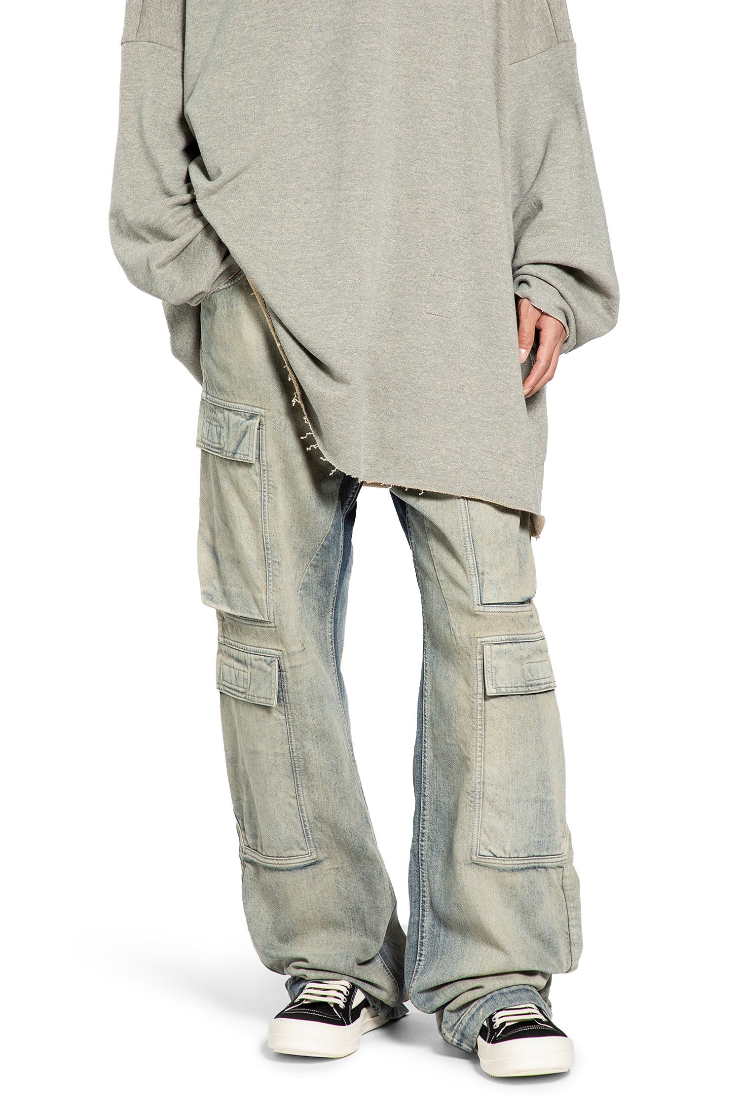 Double Cargo Jeans Rick owens оригінал – Купити в Україні – боковий вид