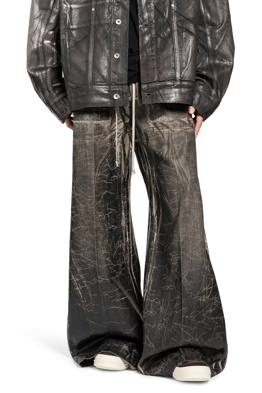 Geth Belas Distressed Cotton Pants Rick owens – Гарантія оригінальності – боковий вид