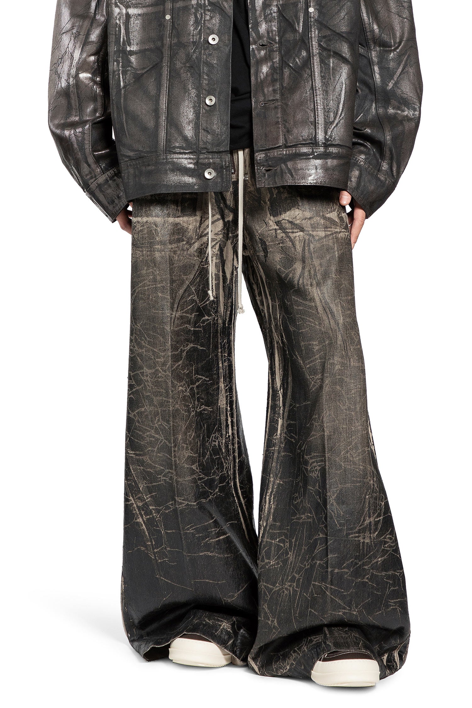Geth Belas Distressed Cotton Pants Rick owens – Гарантія оригінальності – боковий вид