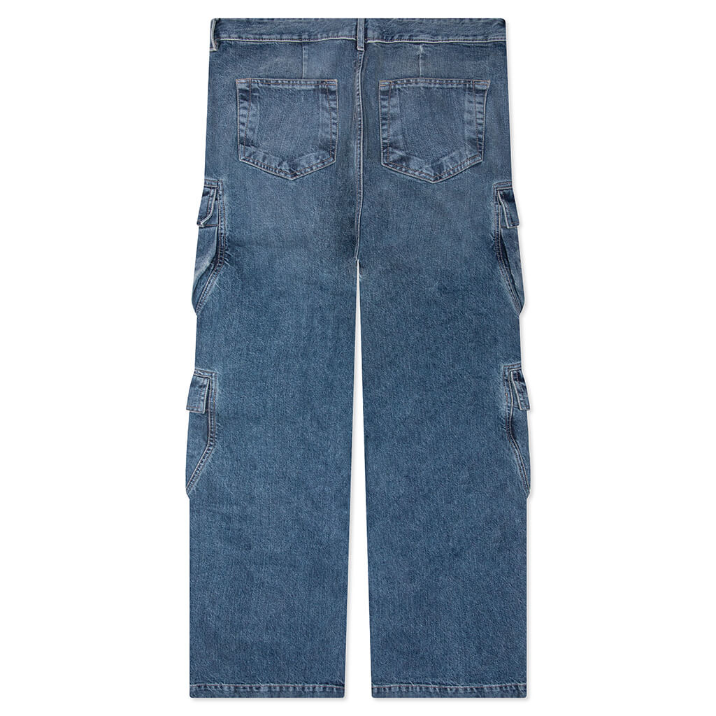 Double Cargo Denim Jeans Rick owens – Гарантія оригінальності – вид ззаду