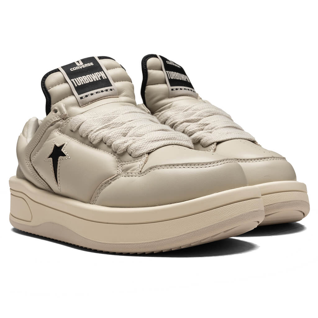 X Converse Turbowpn Ox Leather Shoes Oyster Rick owens оригінал – Купити в Україні – вид ззаду