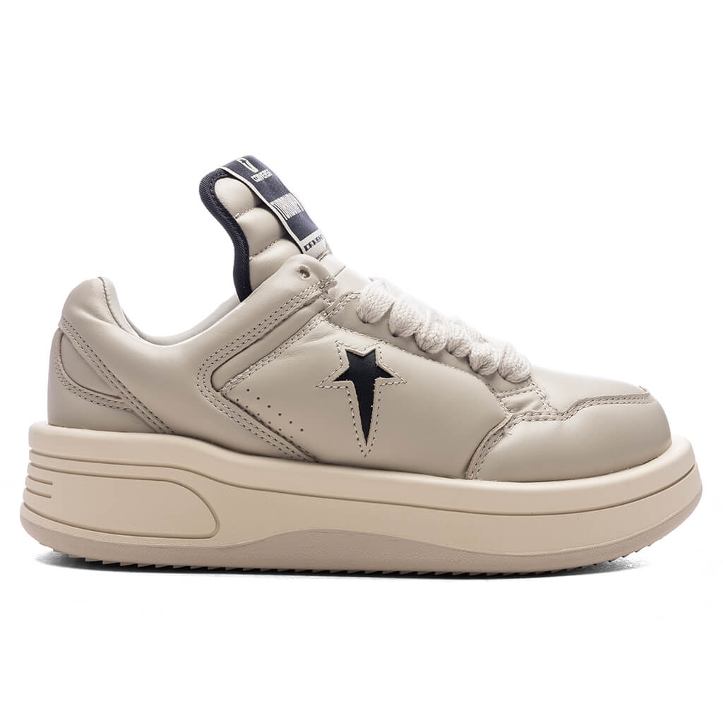 X Converse Turbowpn Ox Leather Shoes Oyster Rick owens оригінал – Купити в Україні – боковий вид
