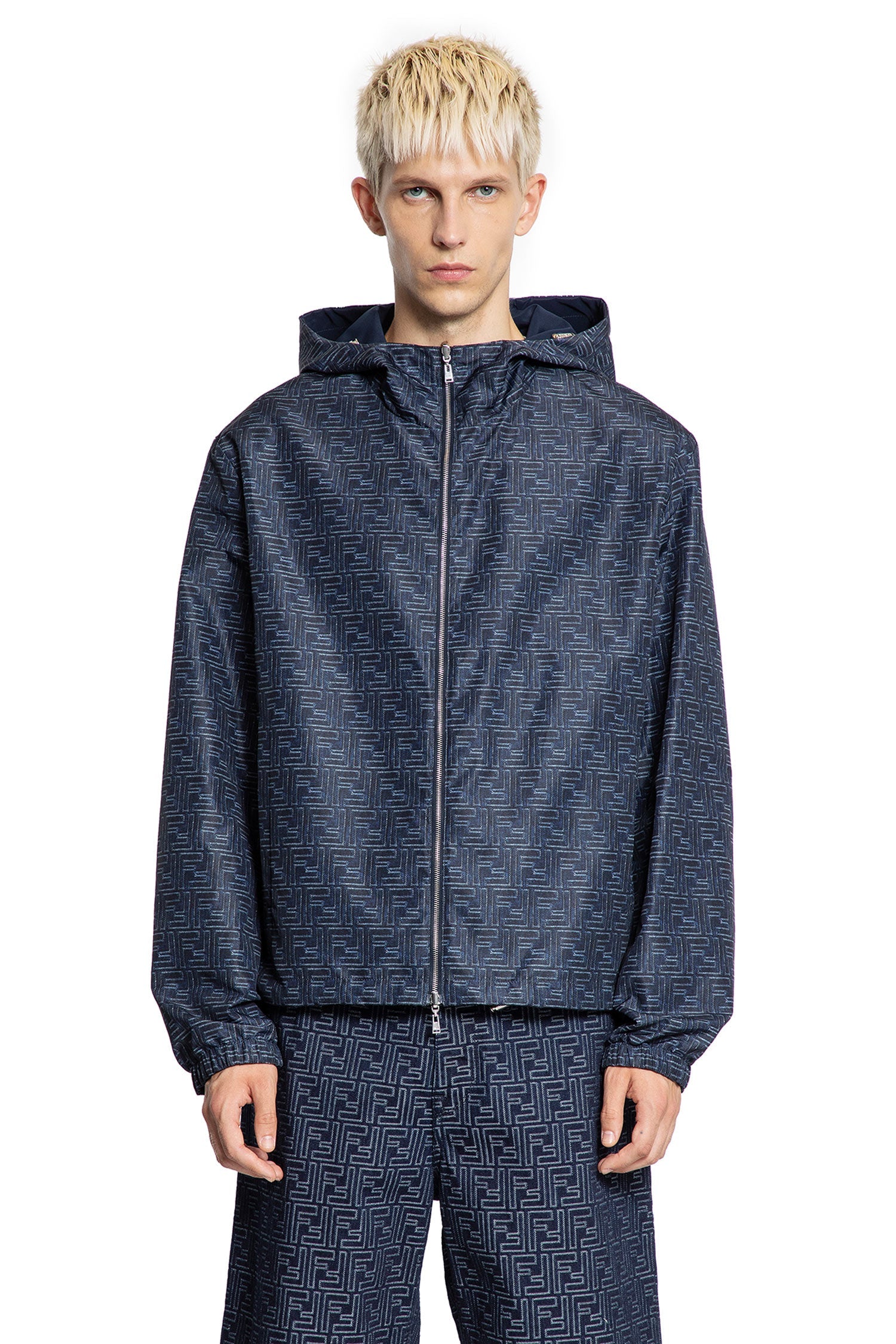 Denim Effect Ff Windbreaker Fendi – Гарантія оригінальності – вид ззаду