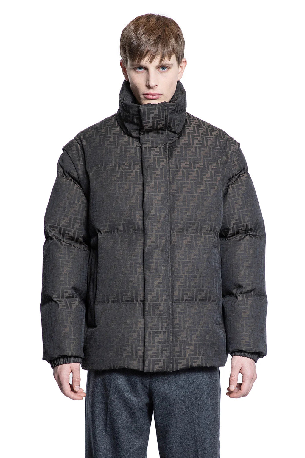 Оригінальна Ff Nylon Puffer Jacket Fendi – вид ззаду