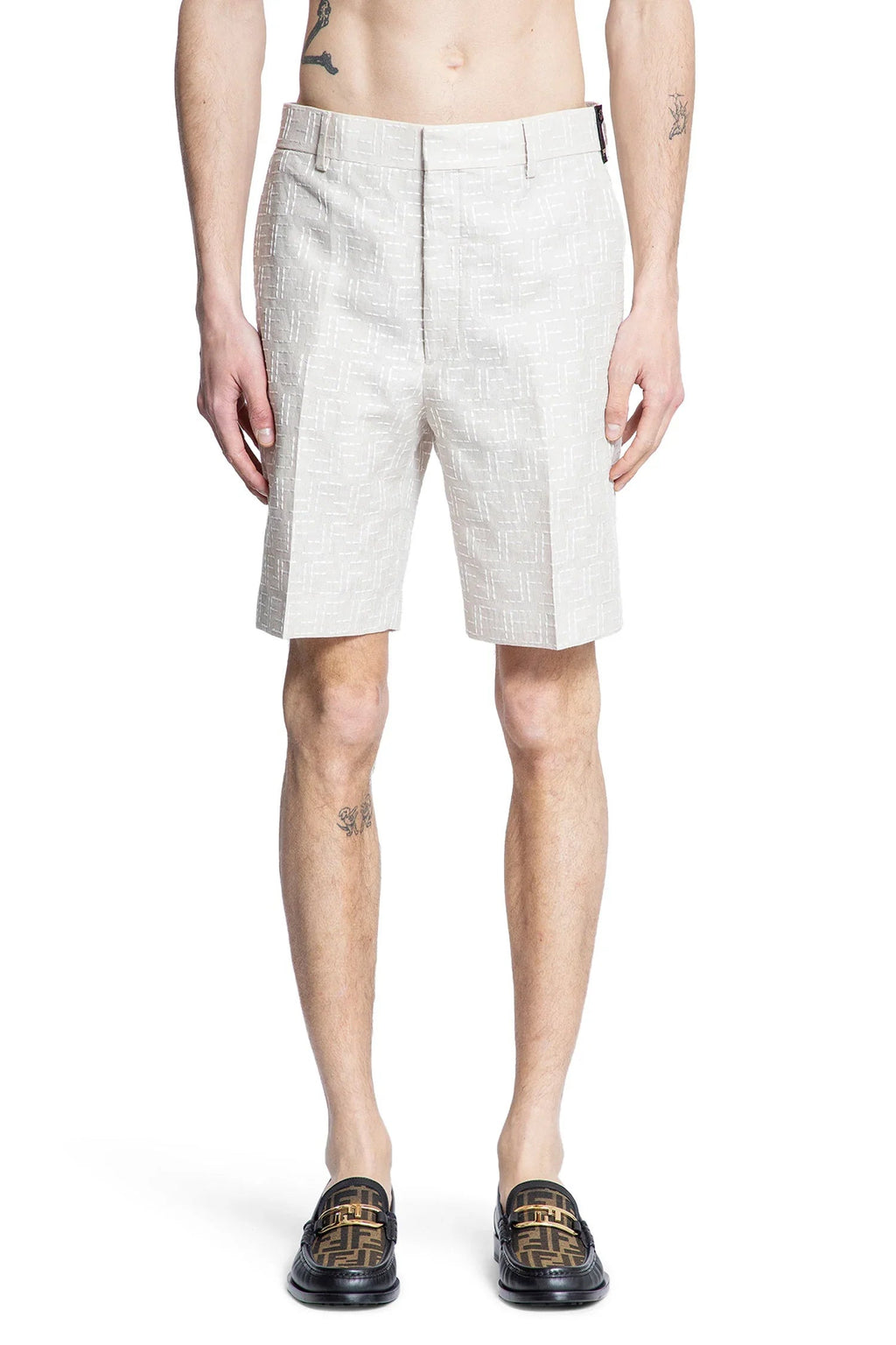 Ff Linen Tailored Shorts Fendi оригінал – Купити в Україні – вид ззаду