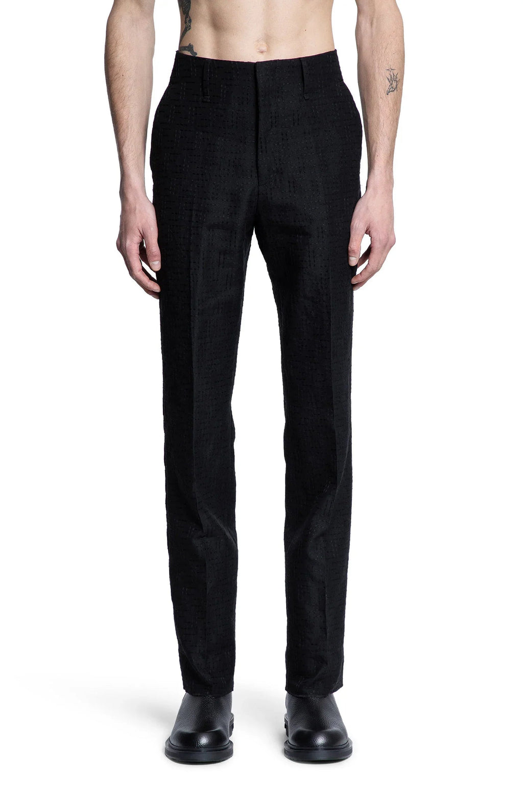 Оригінальна Ff Linen Tailored Trousers Fendi – вид ззаду