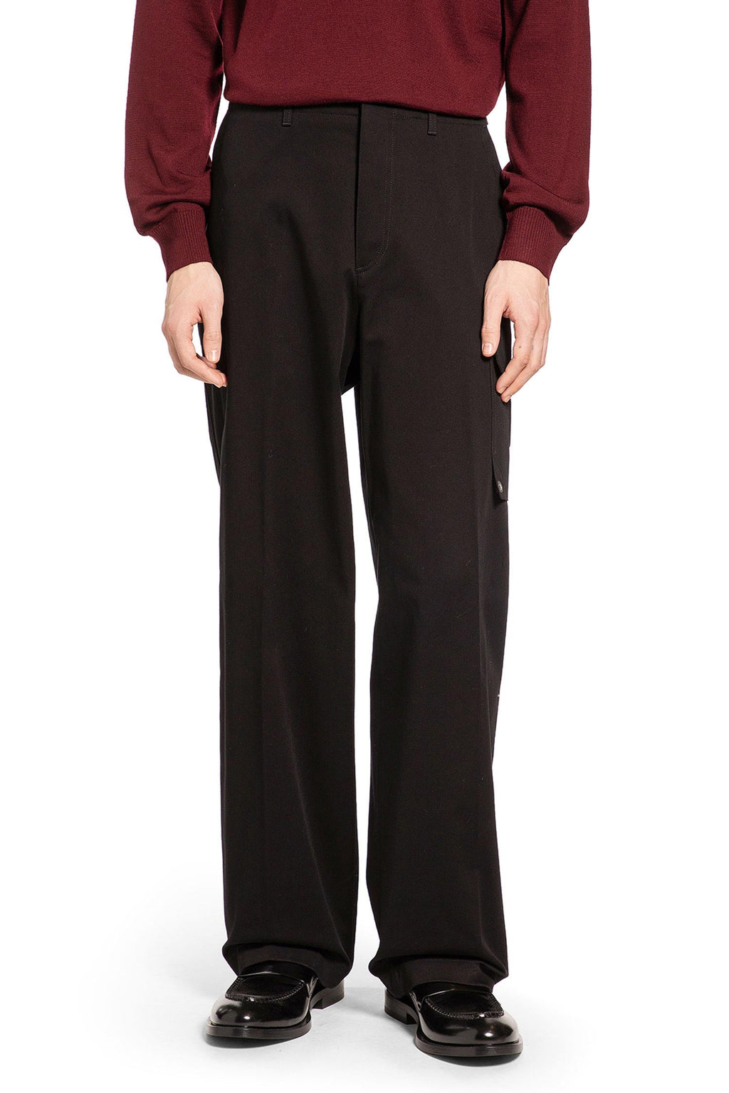 Cotton Gabardine Cargo Trousers Fendi – Гарантія оригінальності – боковий вид