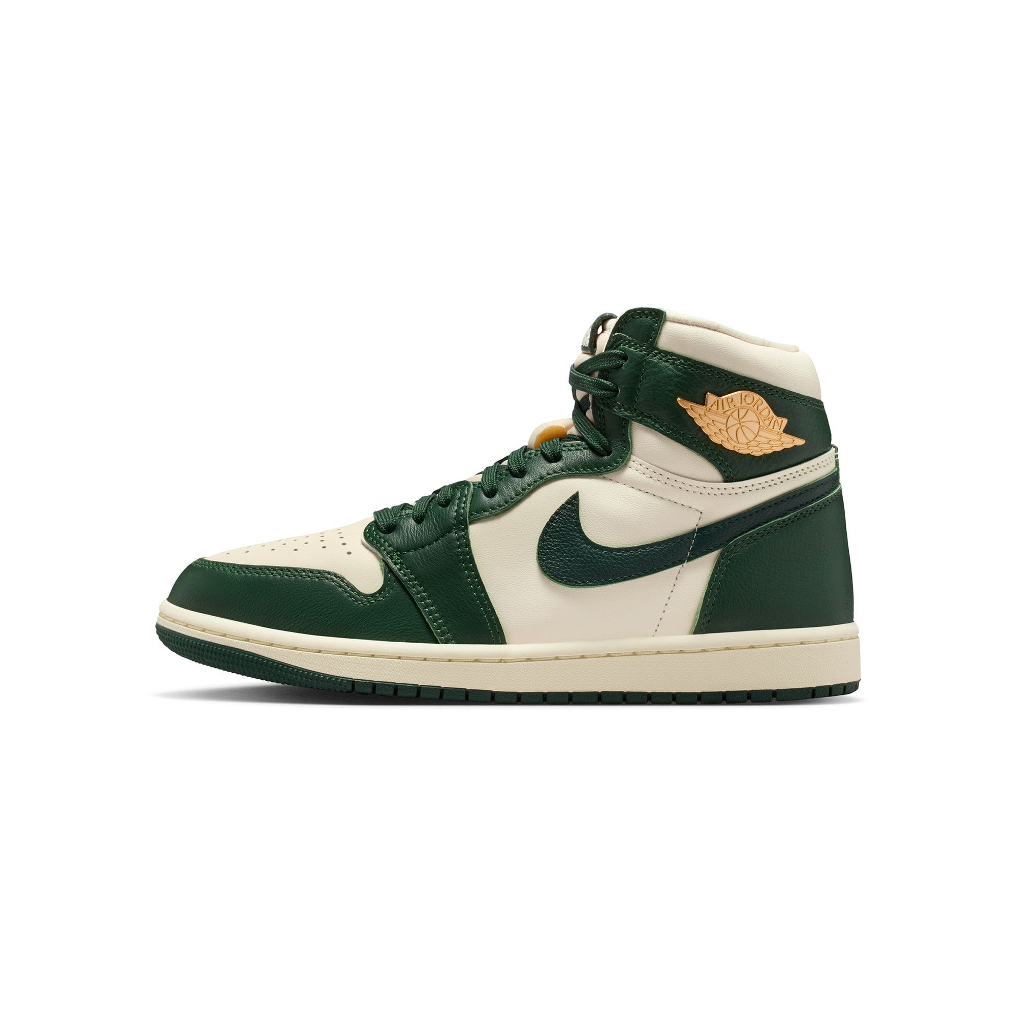 1 Womens Retro High OG "Fir Pro Green" Shoes AIR JORDAN – Гарантія оригінальності – боковий вид