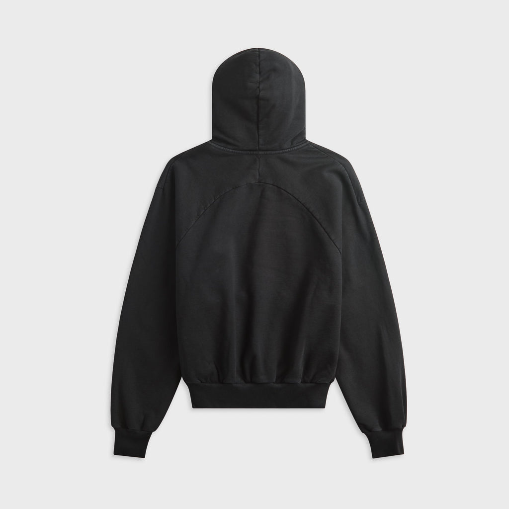 Sunfaded Classic Half Raglan Hoodie Black Fear of god – Гарантія оригінальності – вид ззаду