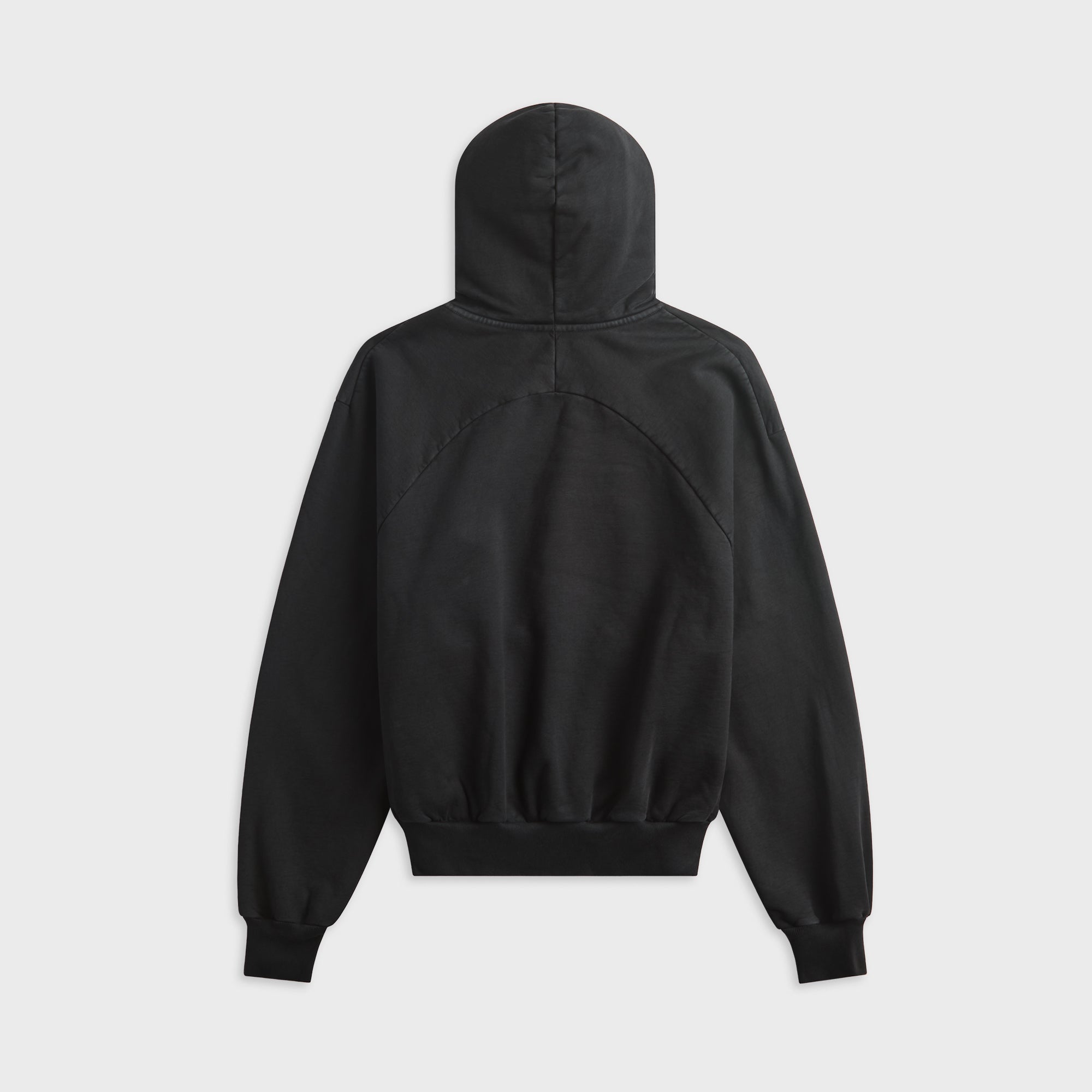 Sunfaded Classic Half Raglan Hoodie Black Fear of god – Гарантія оригінальності – вид ззаду - FEAR OF GOD