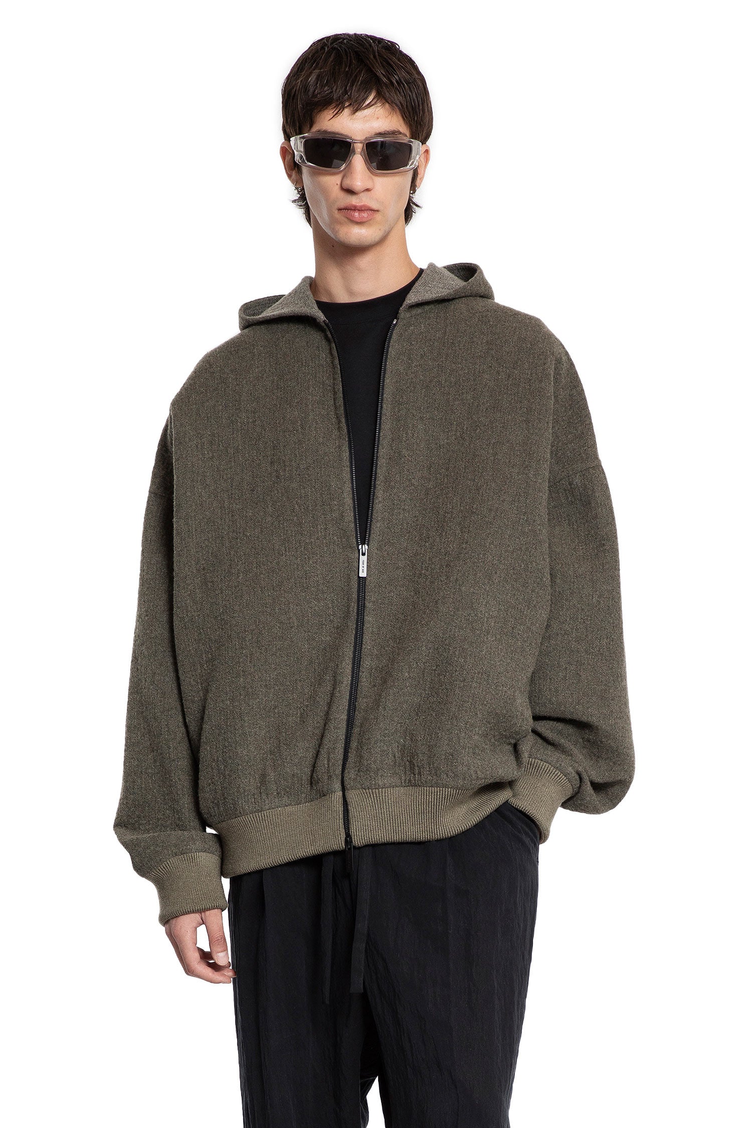 Double Wool Zip-Up Hoodie Fear of god – Гарантія оригінальності – боковий вид - FEAR OF GOD