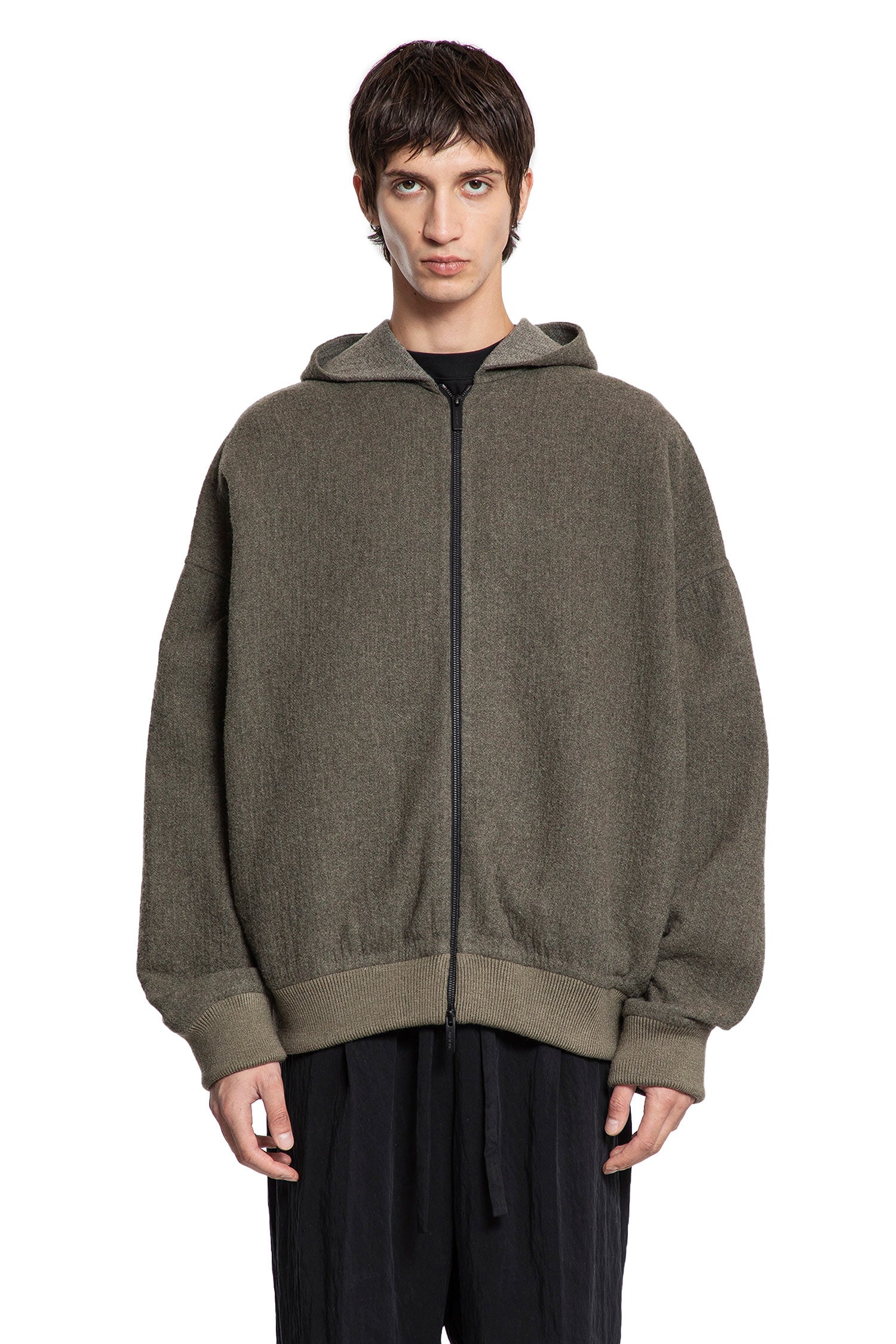 Double Wool Zip-Up Hoodie Fear of god – Гарантія оригінальності – вид ззаду - FEAR OF GOD