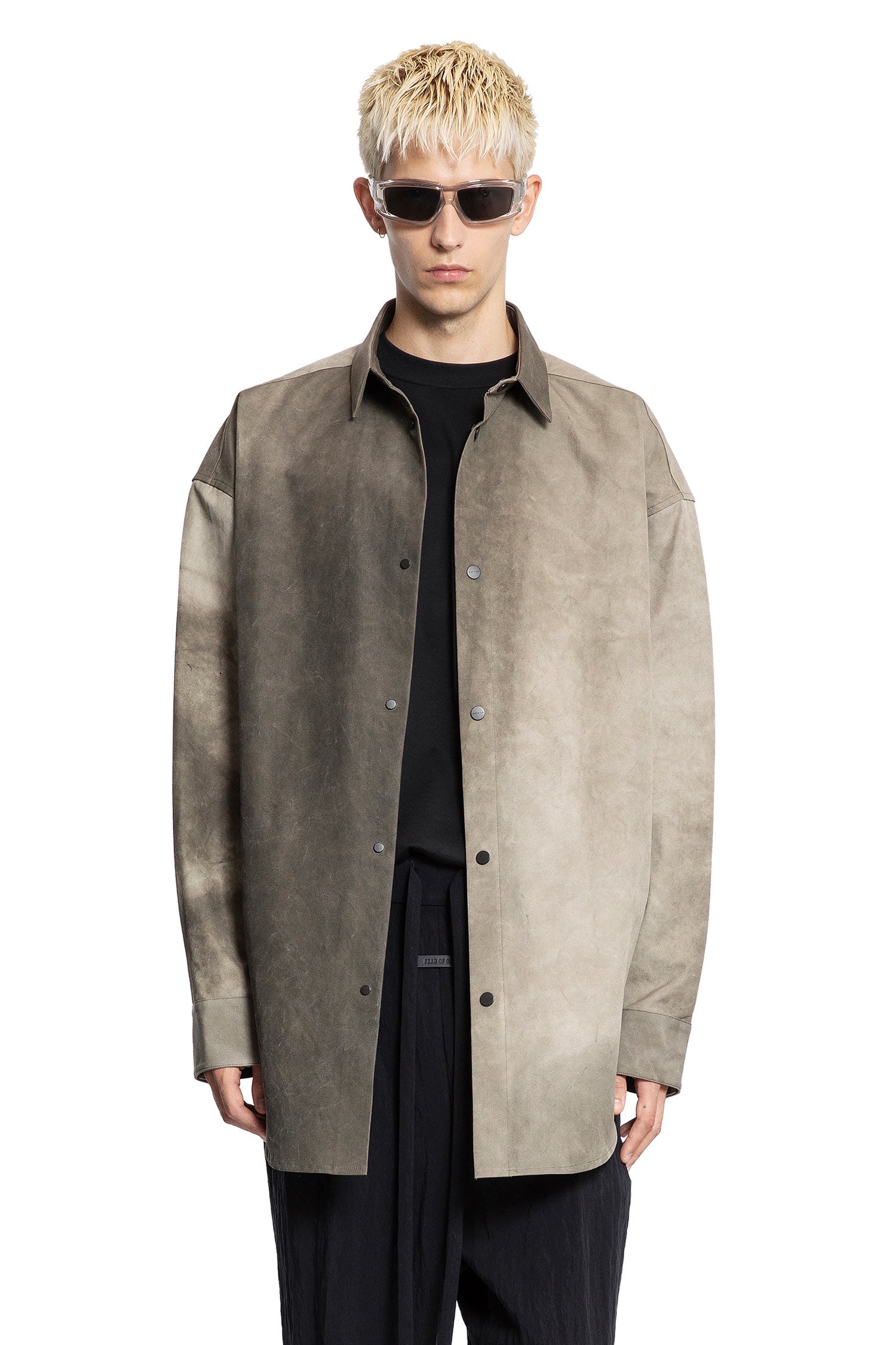 Dyed Heavy Cotton Shirt Fear of god – Гарантія оригінальності – боковий вид - FEAR OF GOD