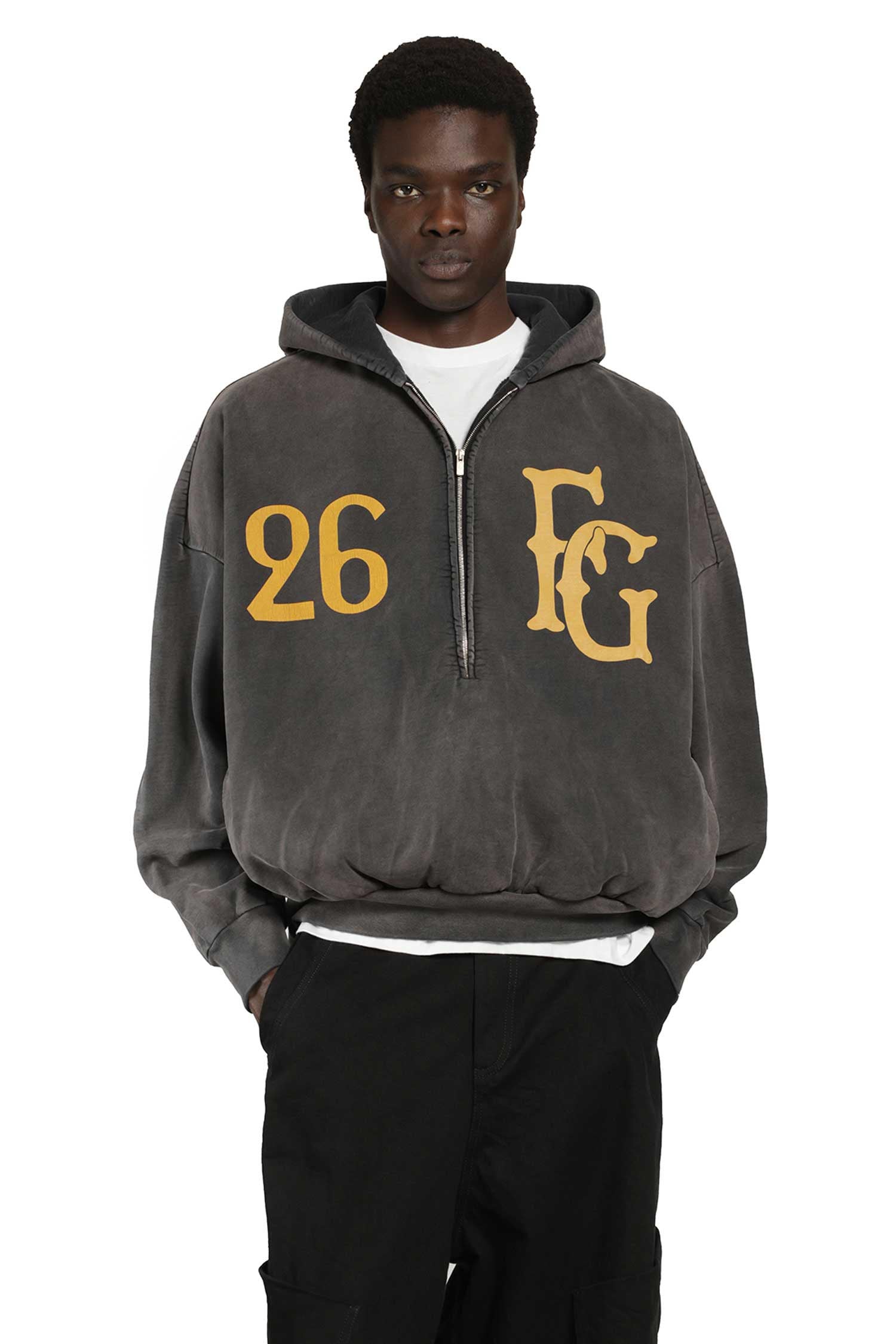 Оригінальна Baseball Club Half Zip Hoodie Fear of god – боковий вид - FEAR OF GOD