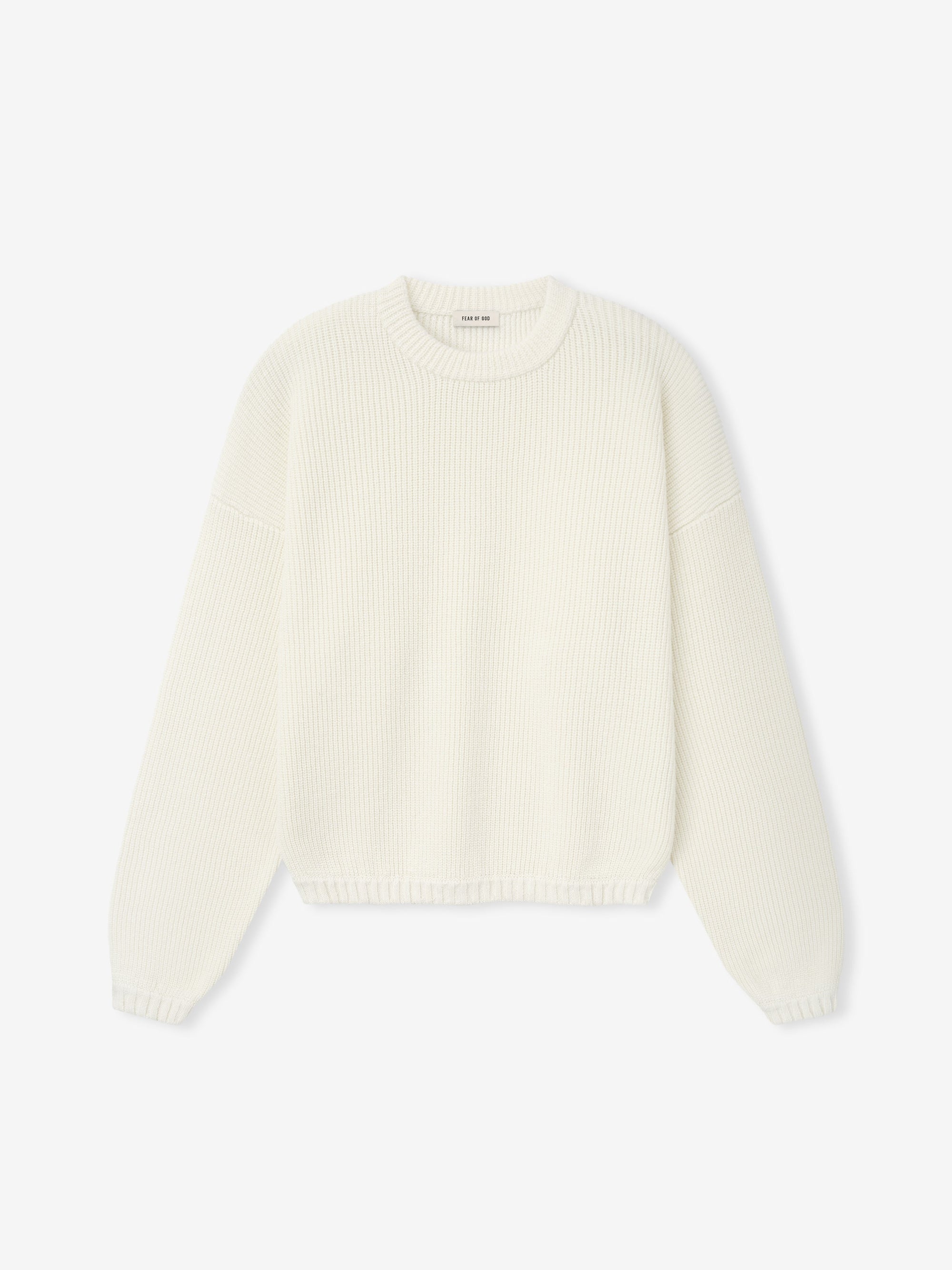 Оригінальна Double Knit Linen Wool Cotton Crewneck Sweater Fear of god – збільшений вид - FEAR OF GOD