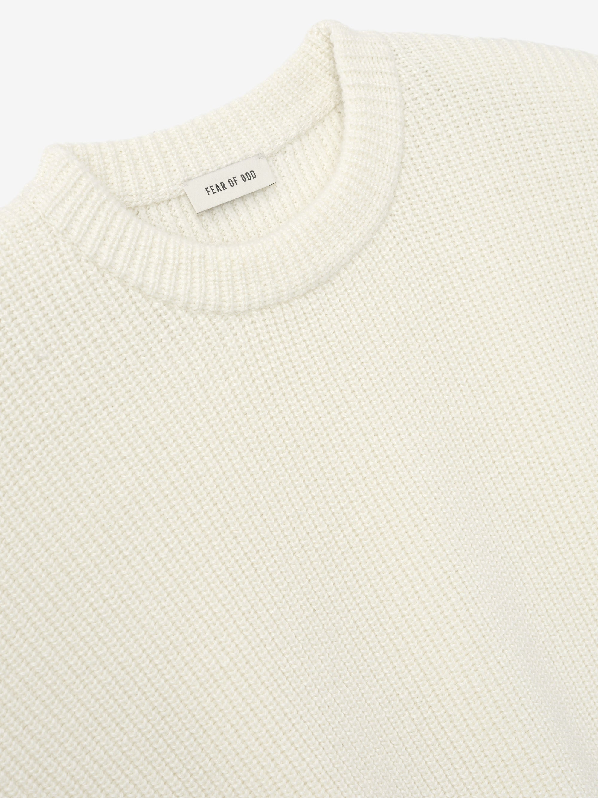 Оригінальна Double Knit Linen Wool Cotton Crewneck Sweater Fear of god – вид 7 - FEAR OF GOD