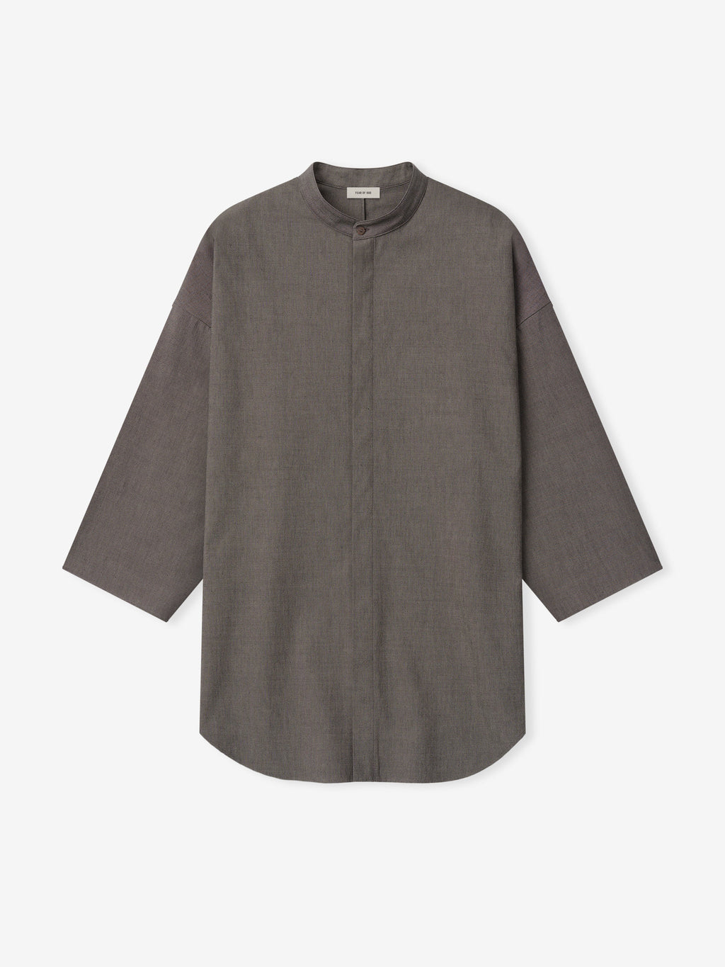 Cotton Wool Oxford Mandarin Relaxed Short Sleeve Shirt Fear of god – Гарантія оригінальності – детальний вид