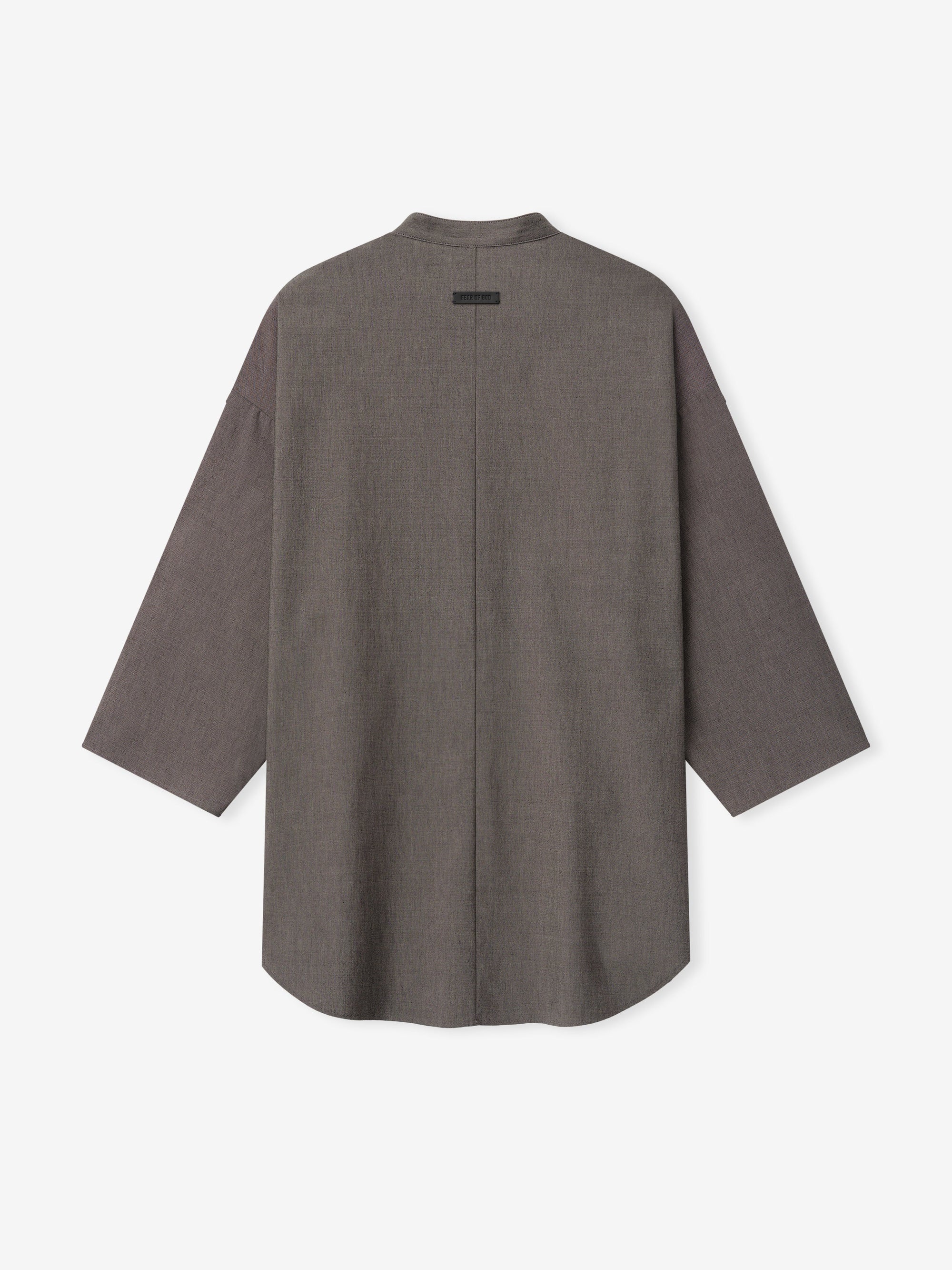Cotton Wool Oxford Mandarin Relaxed Short Sleeve Shirt Fear of god – Гарантія оригінальності – збільшений вид