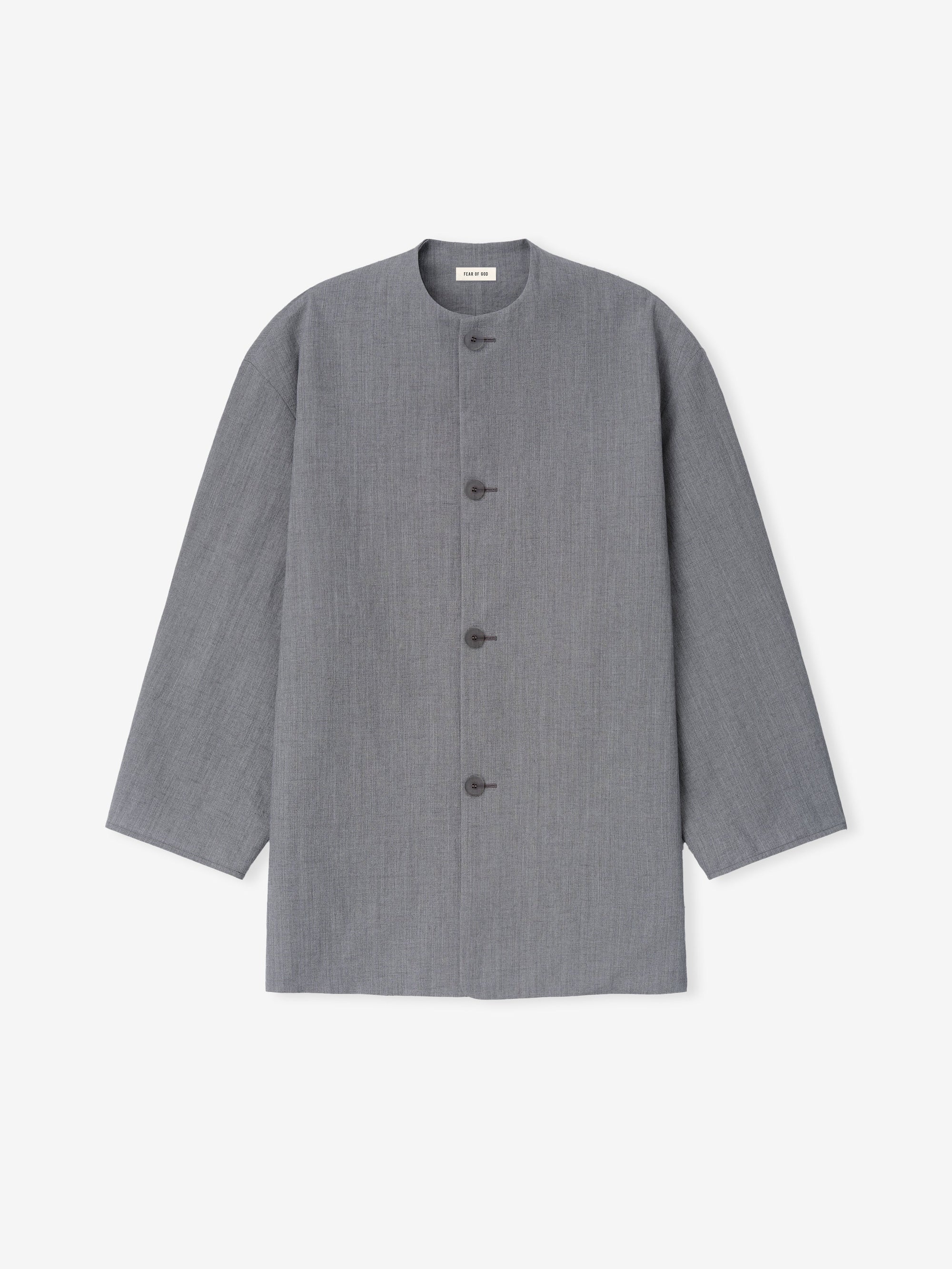 Wool Linen Collarless Sport Jacket Fear of god – Гарантія оригінальності – вид ззаду
