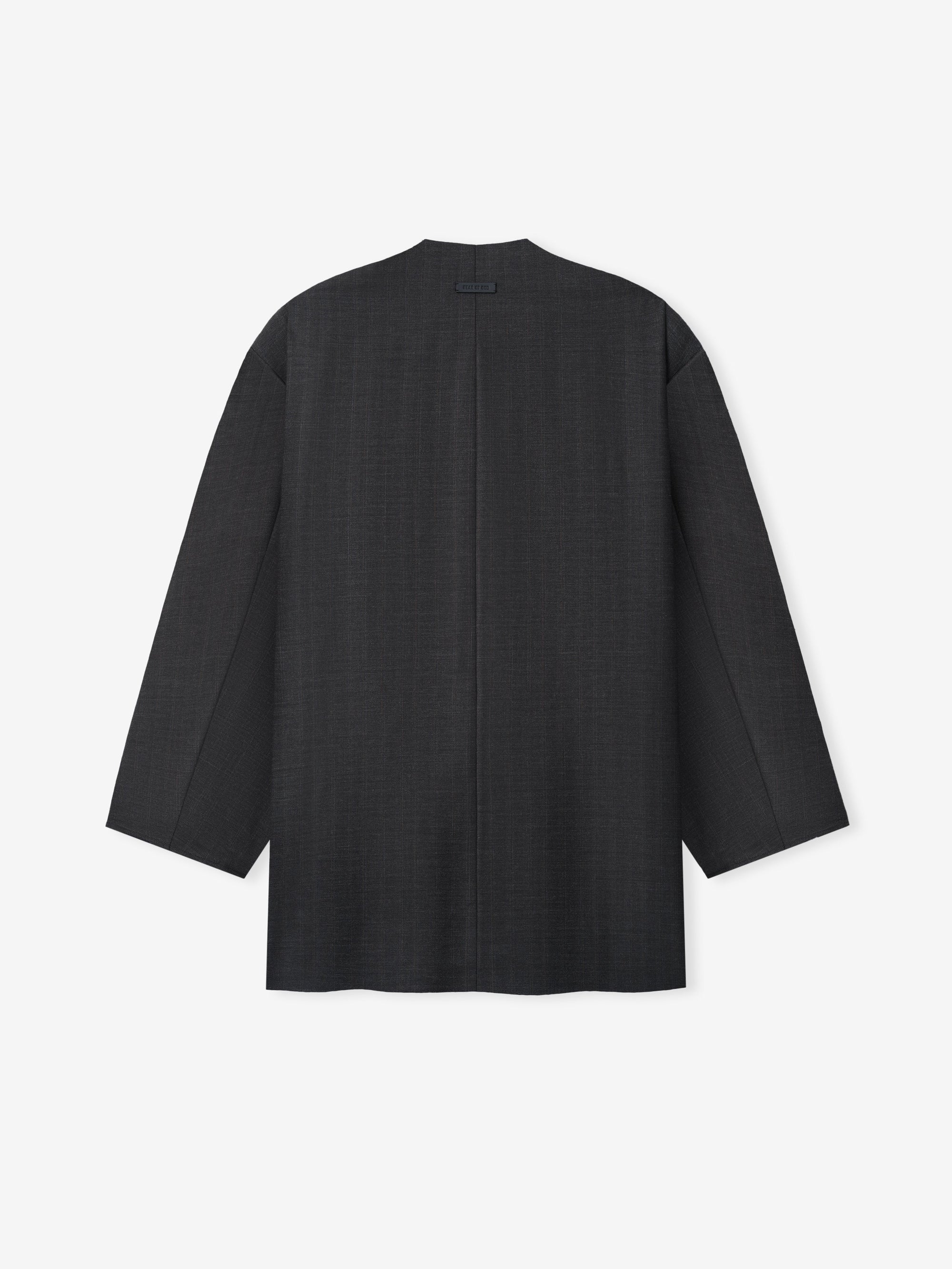Оригінальна Grey Striped Wool Collarless Sport Jacket Fear of god – збільшений вид