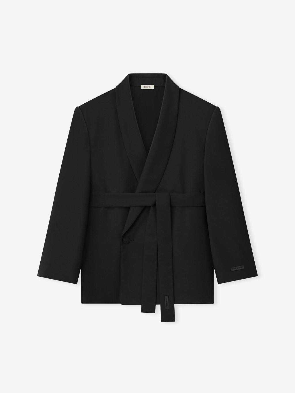 Double-Breasted Wool Poplin Shawl Collar Jacket Fear of god – Гарантія оригінальності – збільшений вид