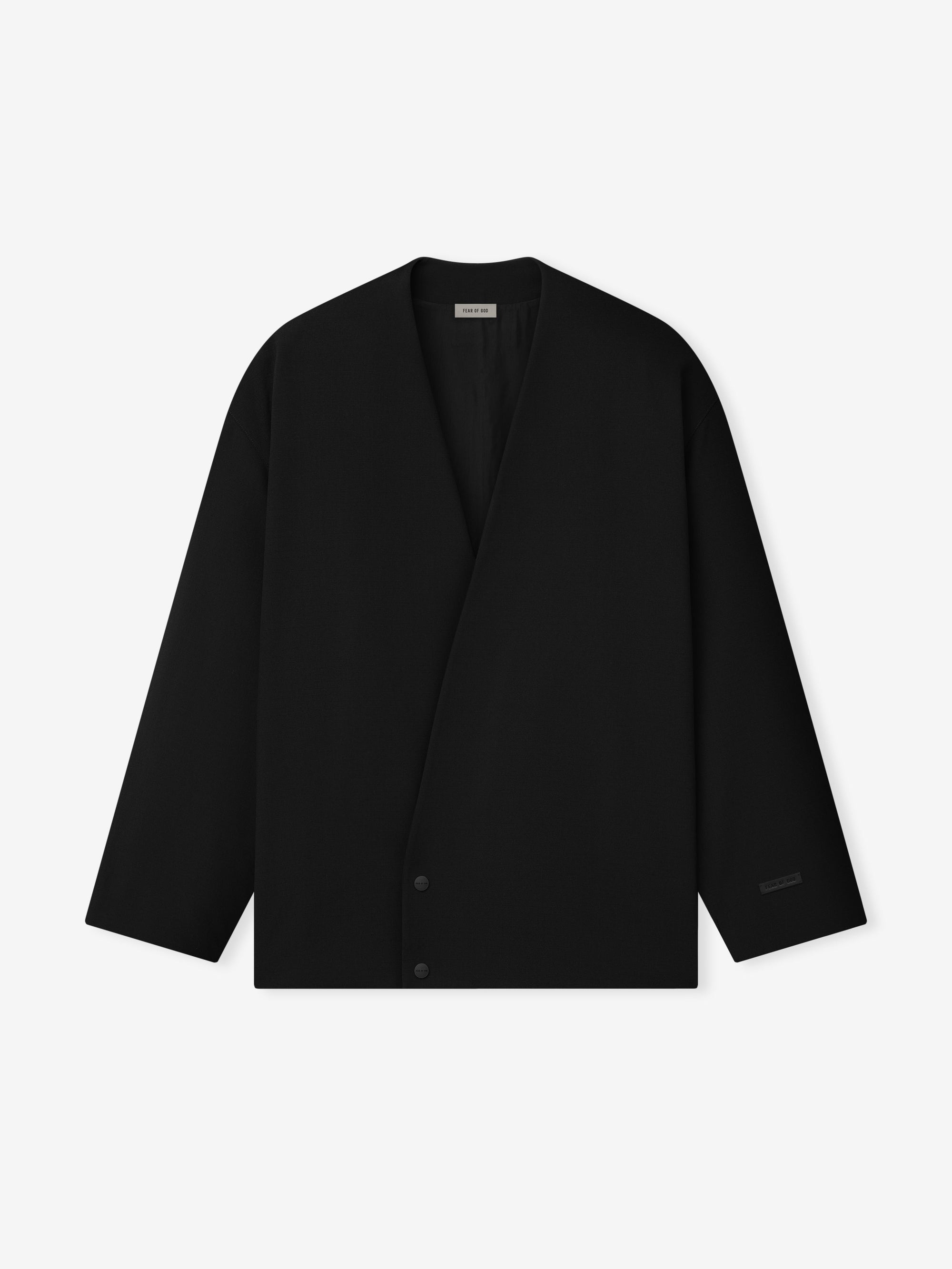 Easy Care Wool Relaxed Lapelless Jacket Fear of god – Гарантія оригінальності – вид ззаду
