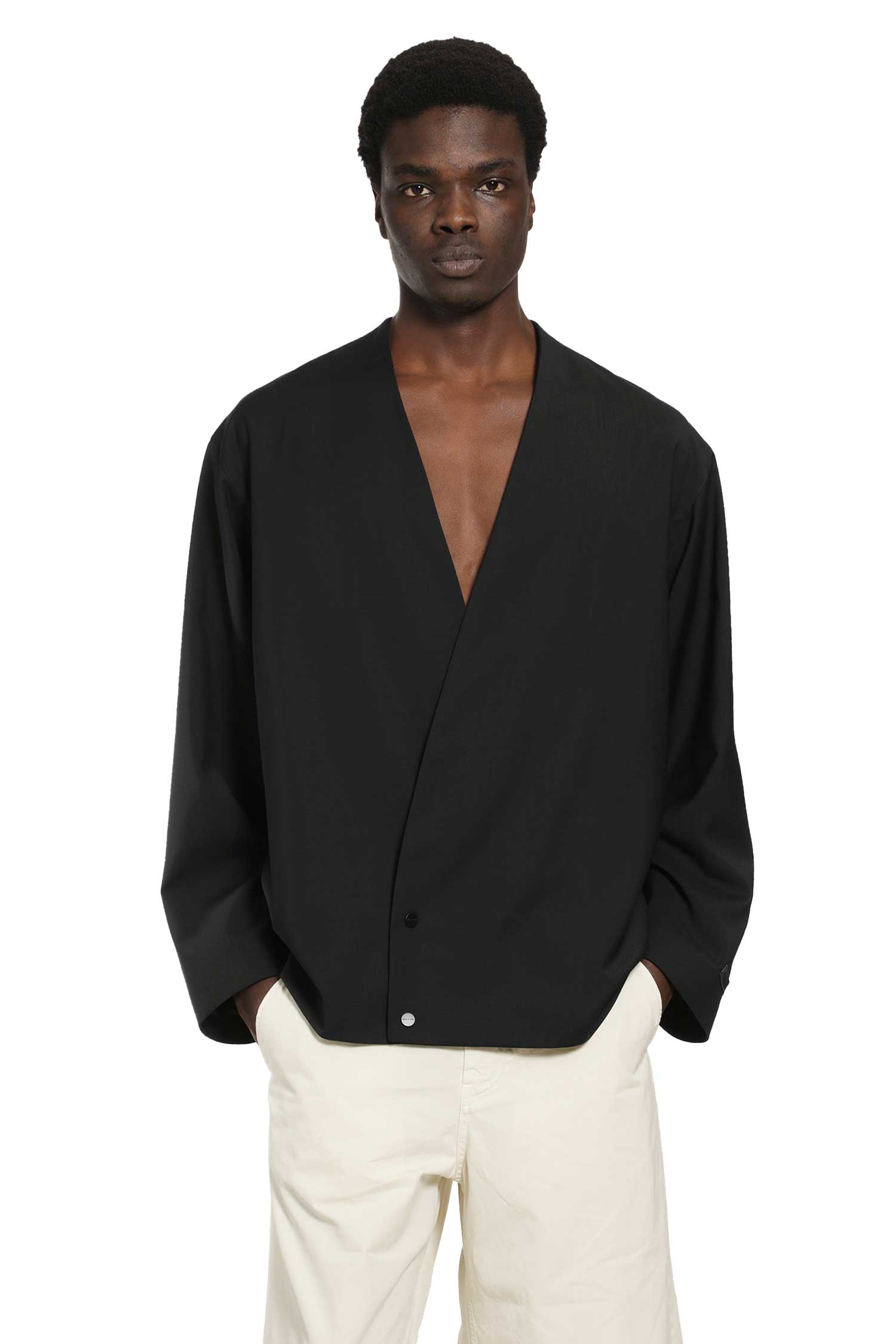 Relaxed Lapeless Jacket Fear of god – Гарантія оригінальності – боковий вид