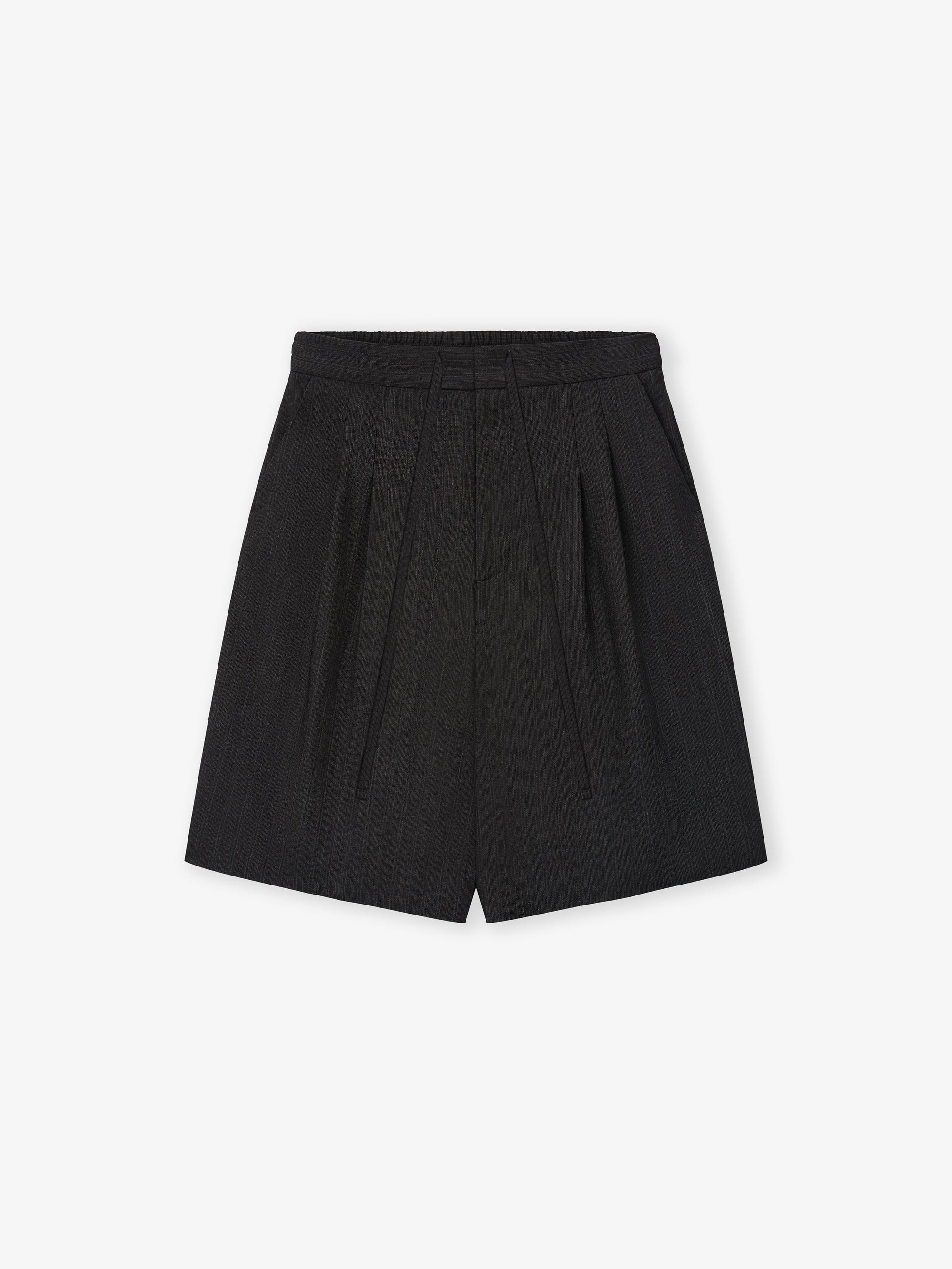 Оригінальна Black Striped Wool Baggy Shorts Fear of god – боковий вид - FEAR OF GOD