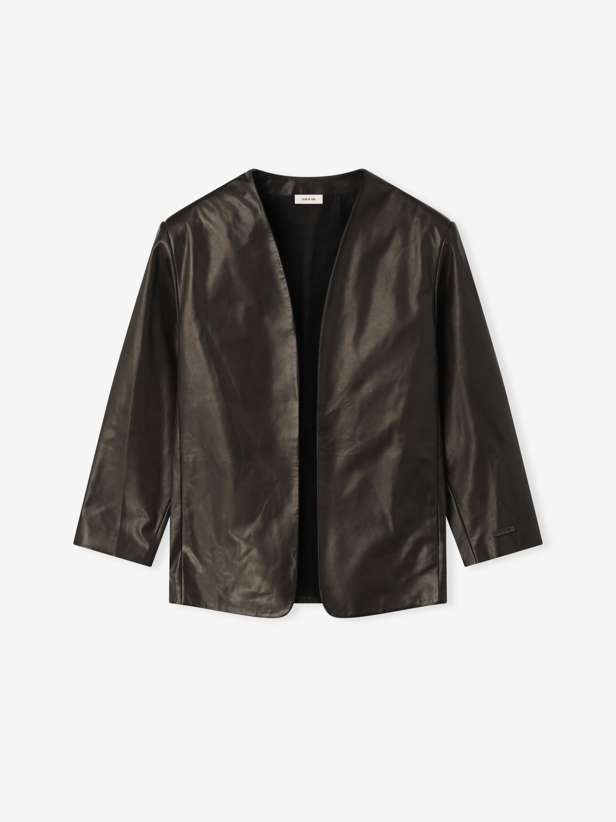 Womens Leather Collarless Jacket Fear of god оригінал – Купити в Україні – збільшений вид