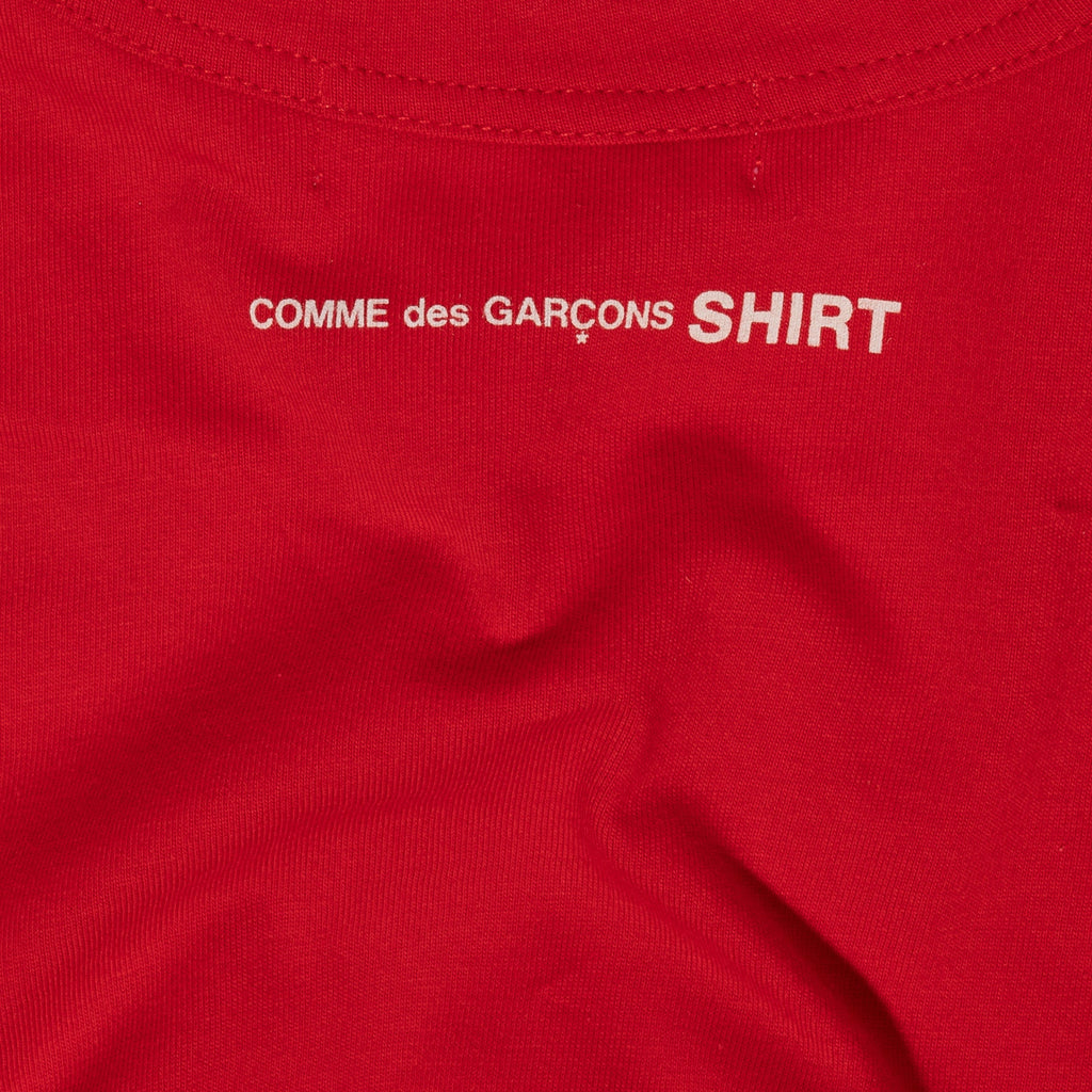 Mens Back Print Ls Tee Red Comme des garcons – Гарантія оригінальності – збільшений вид