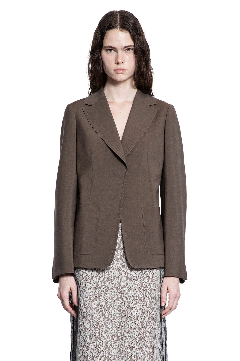 Оригінальна Wool And Mohair Blazer Fendi – вид ззаду