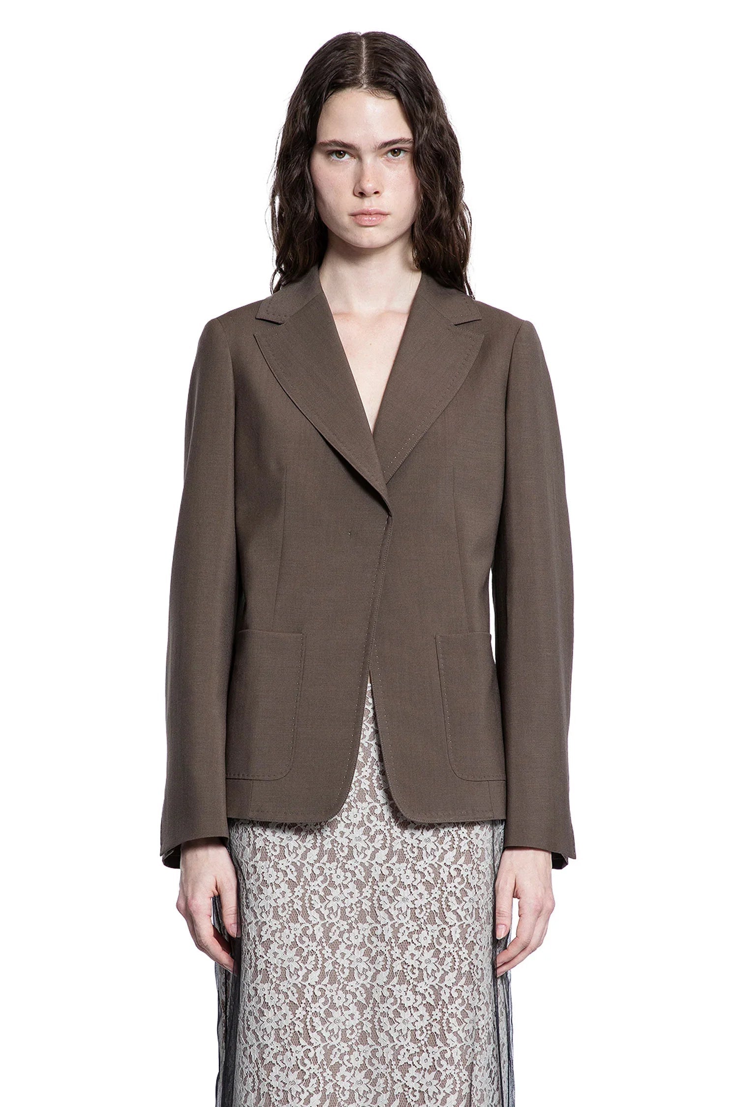 Оригінальна Wool And Mohair Blazer Fendi – вид ззаду
