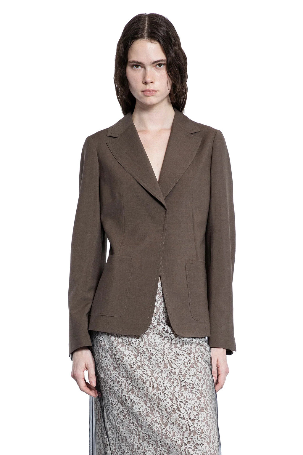 Оригінальна Wool And Mohair Blazer Fendi – боковий вид
