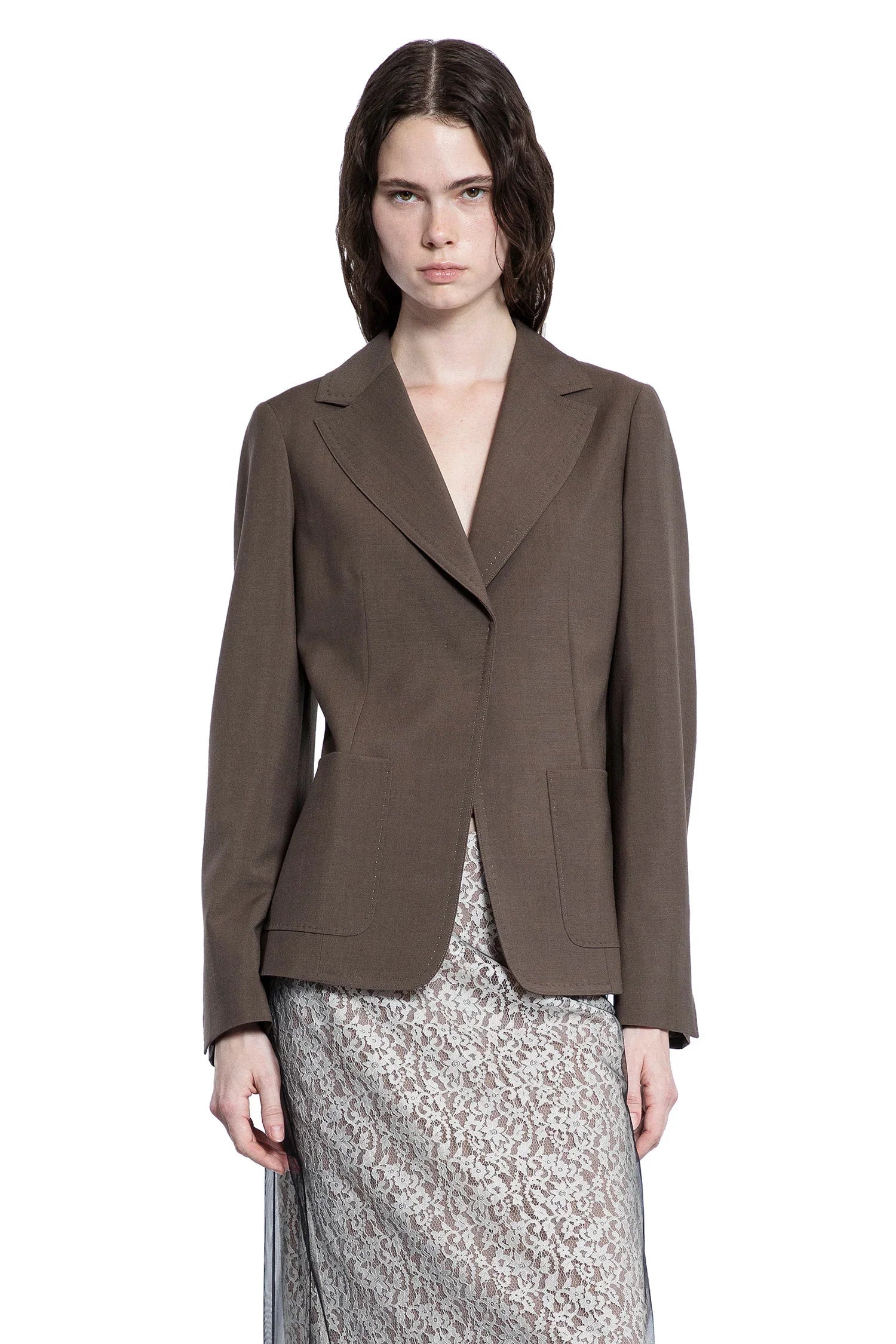 Оригінальна Wool And Mohair Blazer Fendi – боковий вид