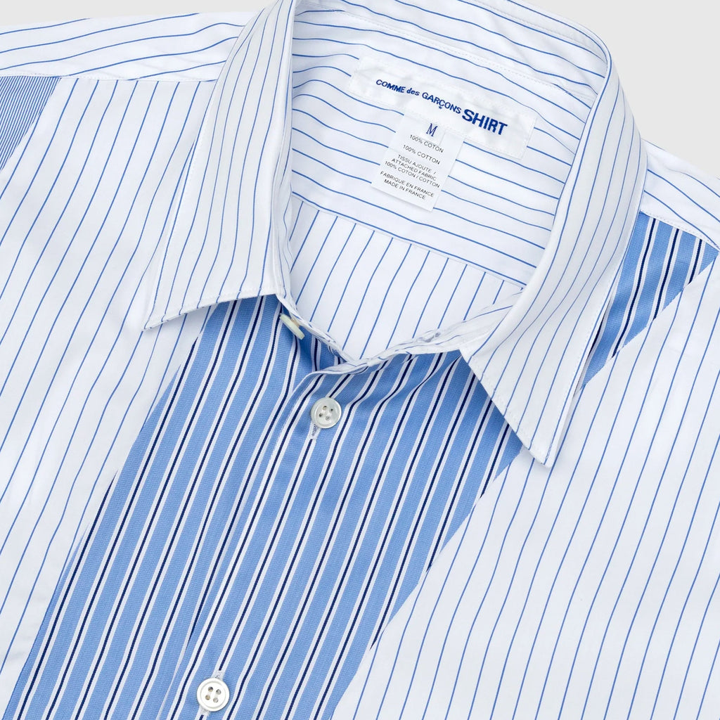Mens Cotton Poplin Stripe Shirt Comme des garcons – Гарантія оригінальності – детальний вид