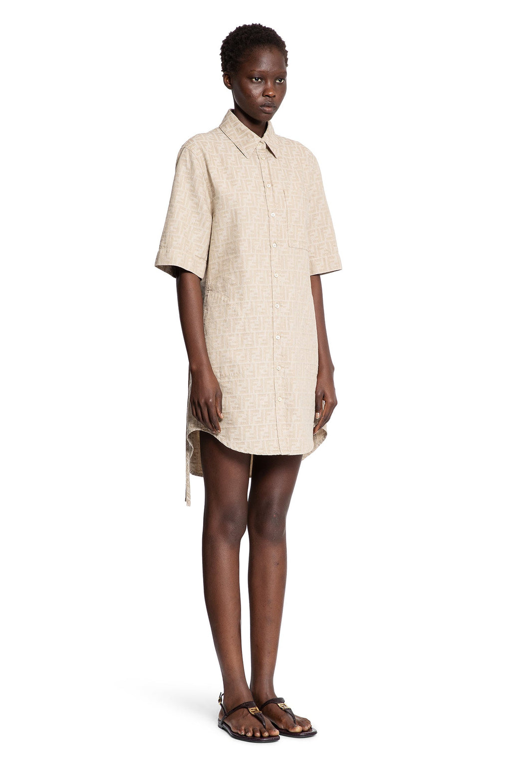 Ff Chambray Denim Pocket Shirt Dress Fendi оригінал – Купити в Україні – детальний вид
