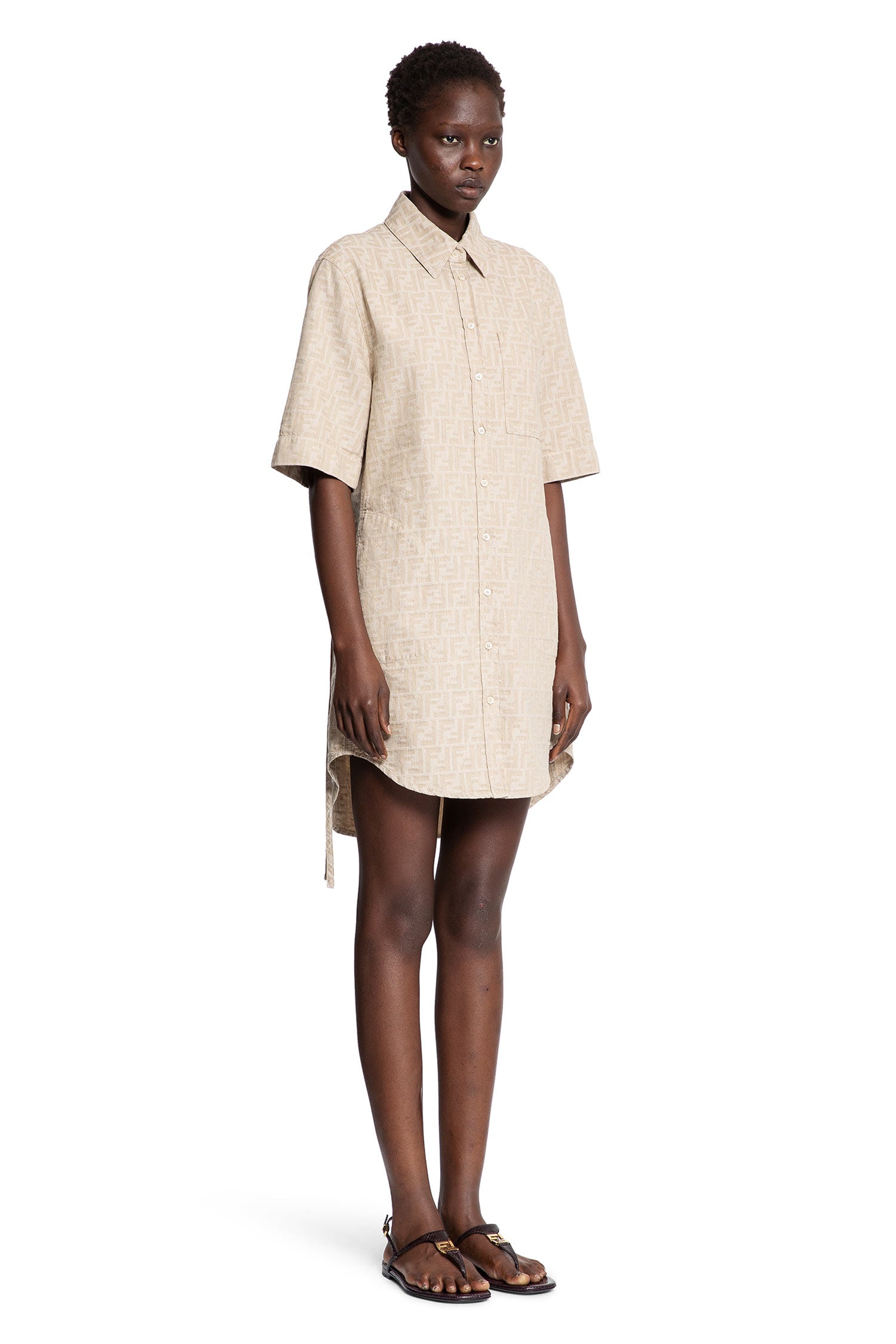 Ff Chambray Denim Pocket Shirt Dress Fendi оригінал – Купити в Україні – детальний вид