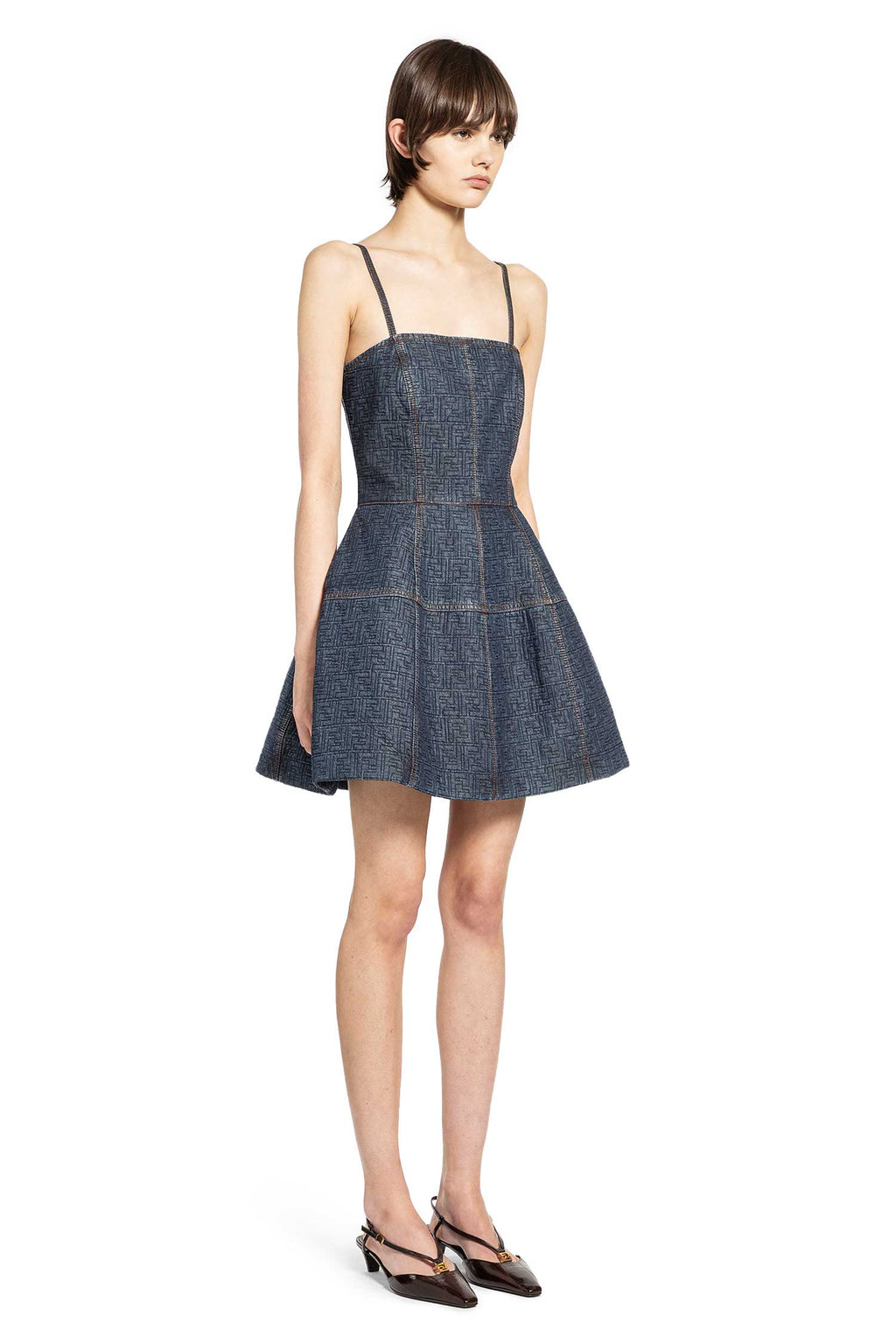 Оригінальна Ff Denim Mini Dress Fendi – детальний вид