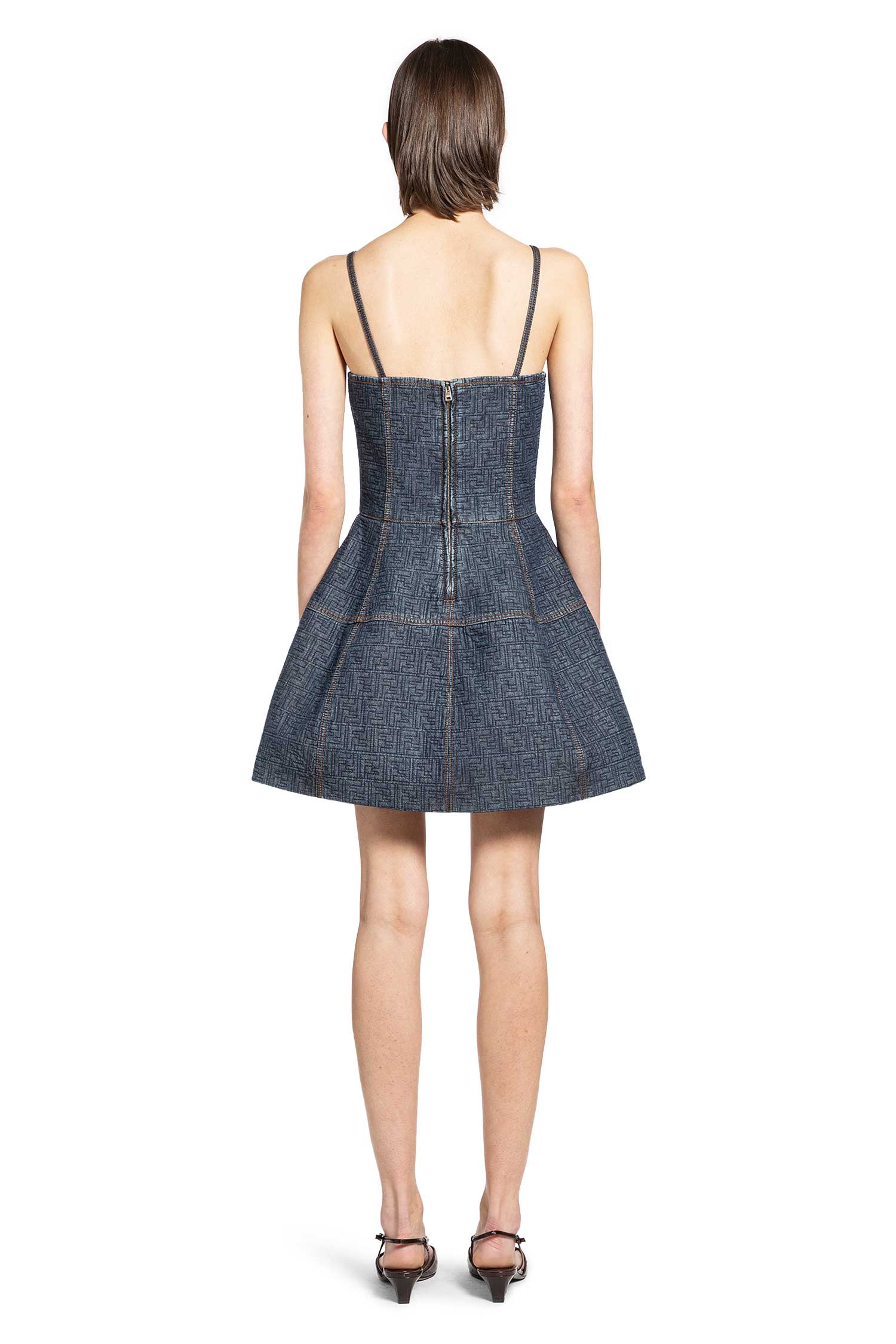 Оригінальна Ff Denim Mini Dress Fendi – збільшений вид