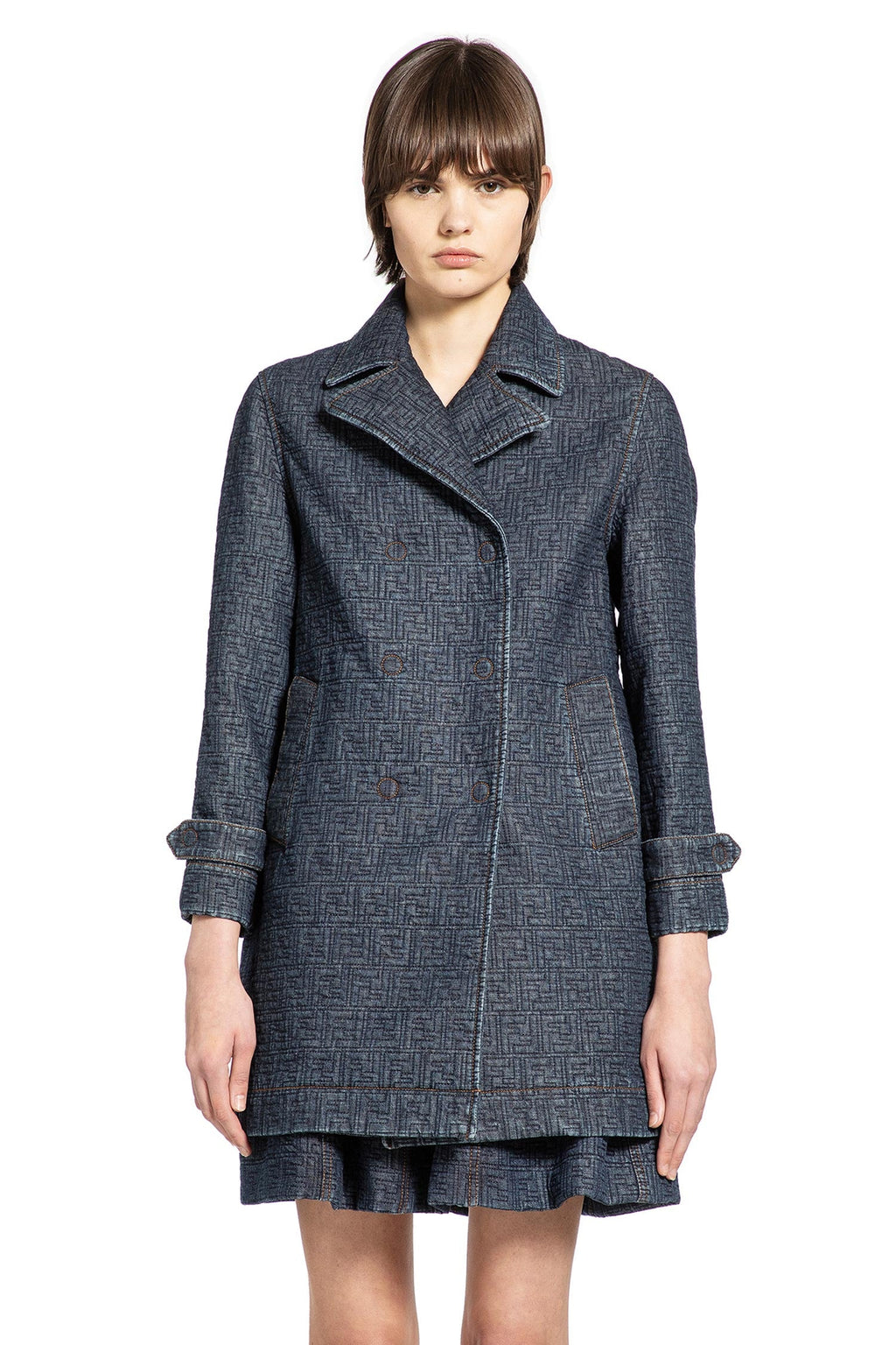 Quilted Ff Denim Jacket Fendi оригінал – Купити в Україні – боковий вид
