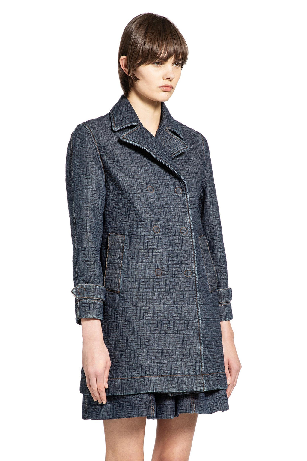 Quilted Ff Denim Jacket Fendi оригінал – Купити в Україні – вид ззаду