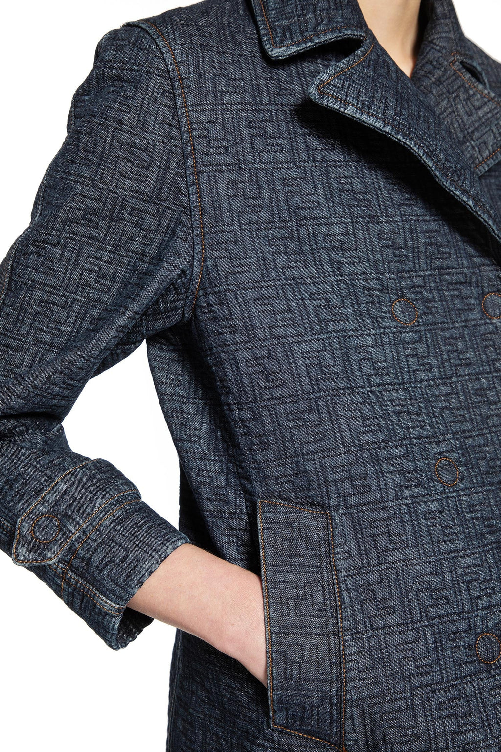 Quilted Ff Denim Jacket Fendi оригінал – Купити в Україні – збільшений вид
