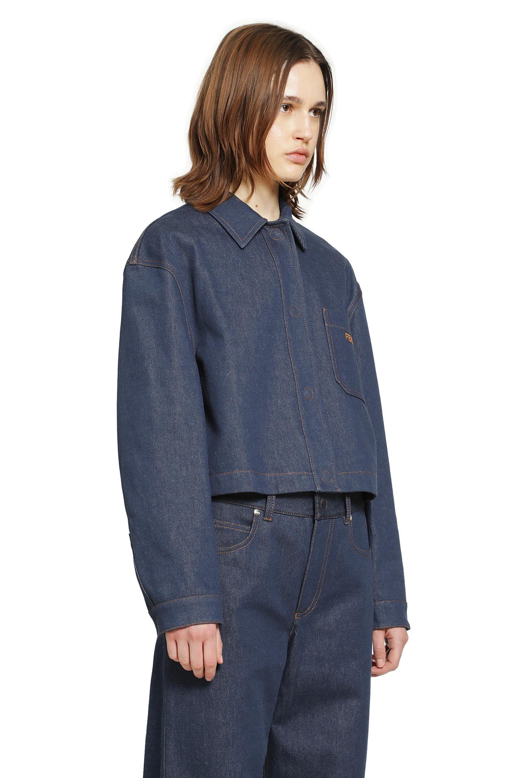 Оригінальна Cropped Denim Jacket Fendi – детальний вид