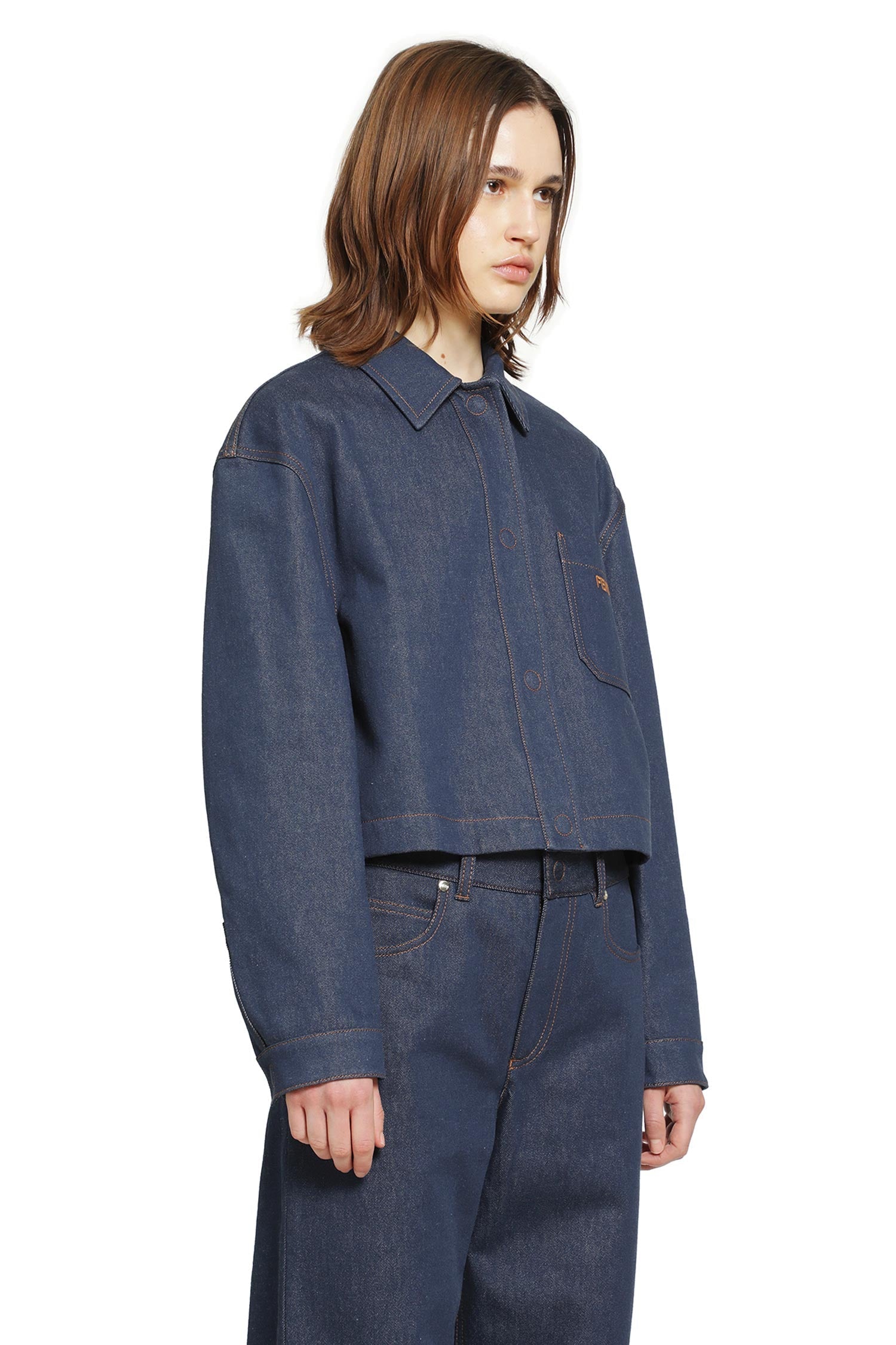 Оригінальна Cropped Denim Jacket Fendi – детальний вид