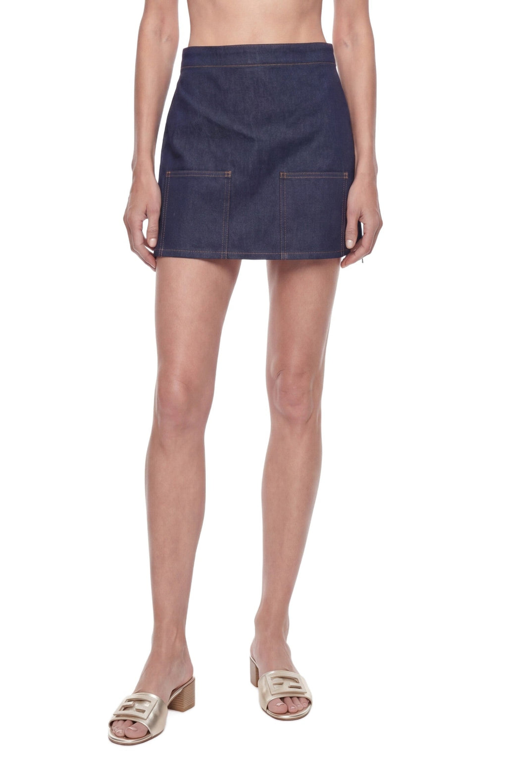 Denim Mini Skirt Fendi оригінал – Купити в Україні – вид ззаду
