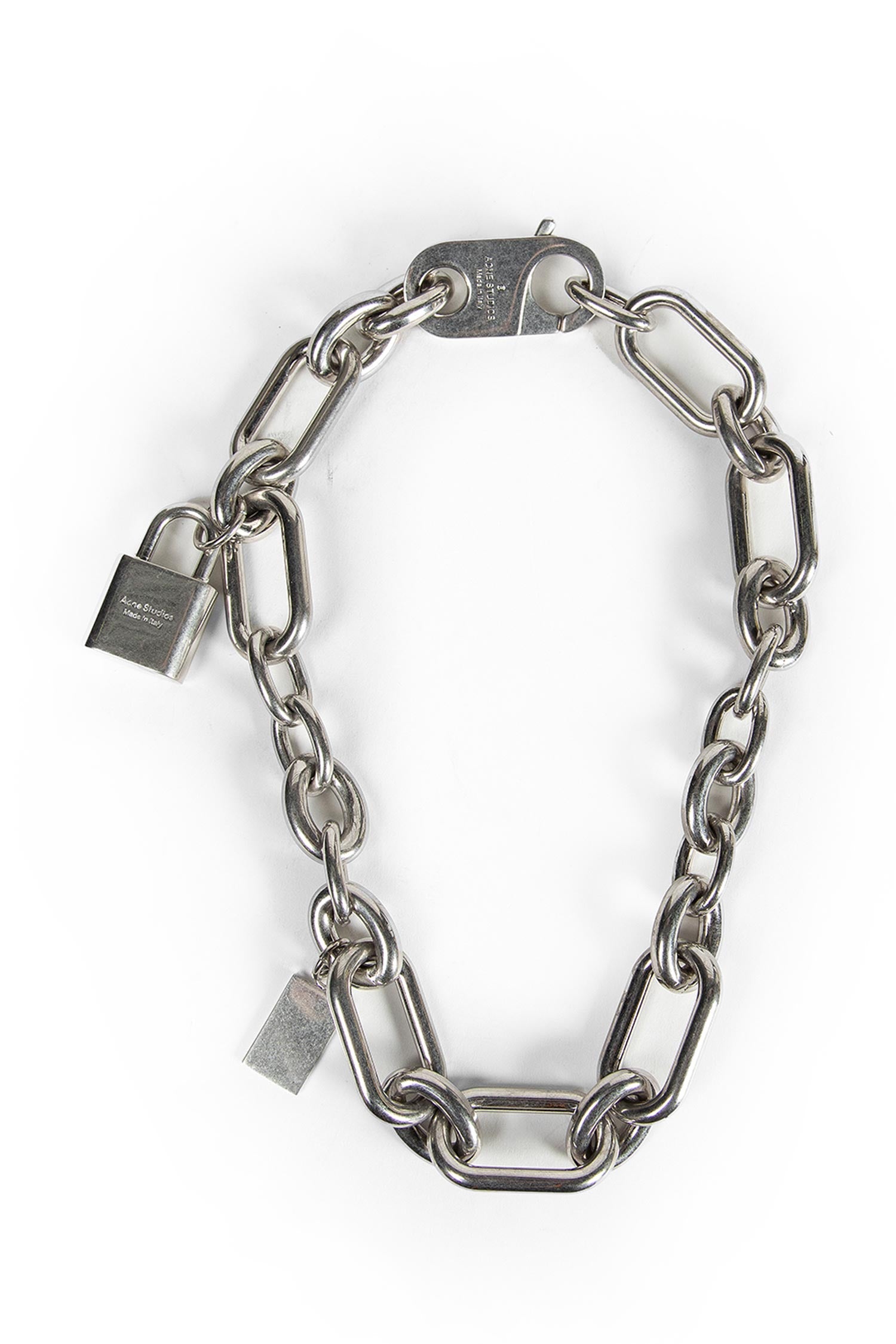 Logo Padlock Necklace Acne studios оригінал – Купити в Україні – боковий вид