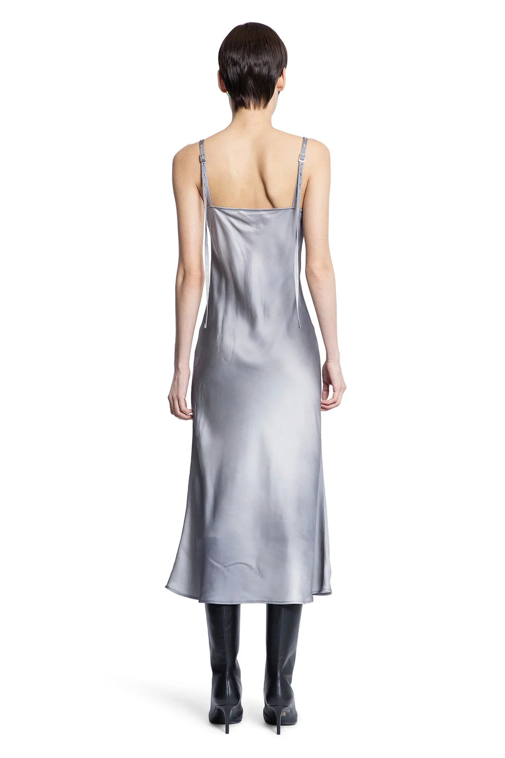 Vestito sottoveste in raso fluido stampato - ACNE STUDIOS