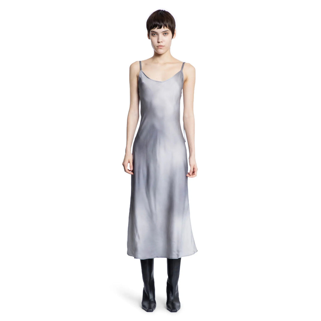 Vestito sottoveste in raso fluido stampato - ACNE STUDIOS