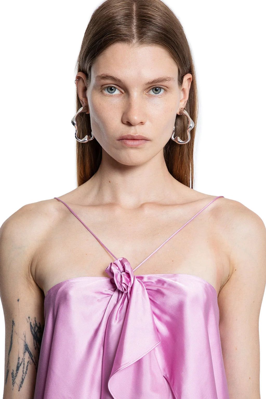 Оригінальна Fluid Satin Halter Dress Acne studios – збільшений вид
